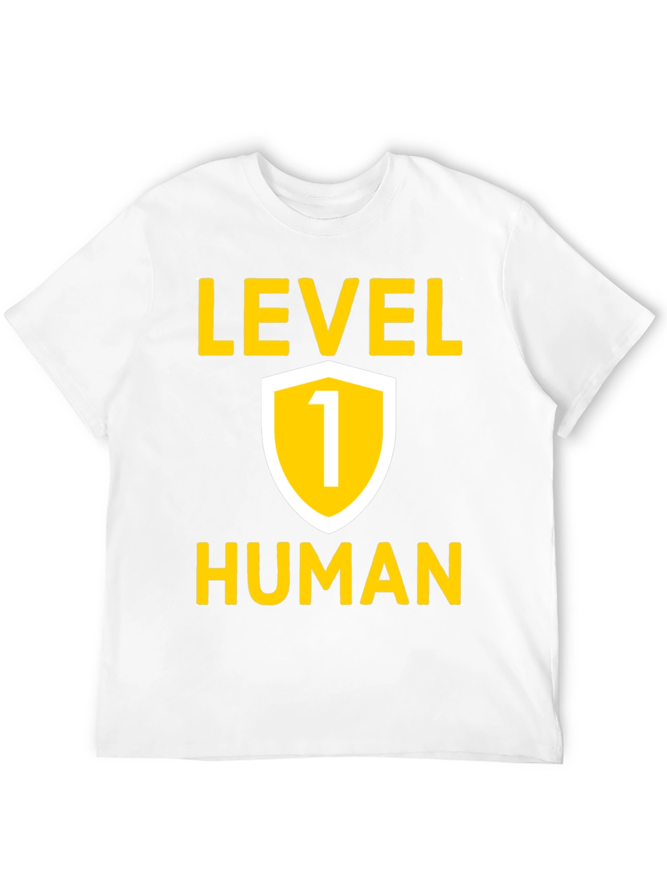 Level 1 Human Graphic Tee - Black Cotton T-Shirt