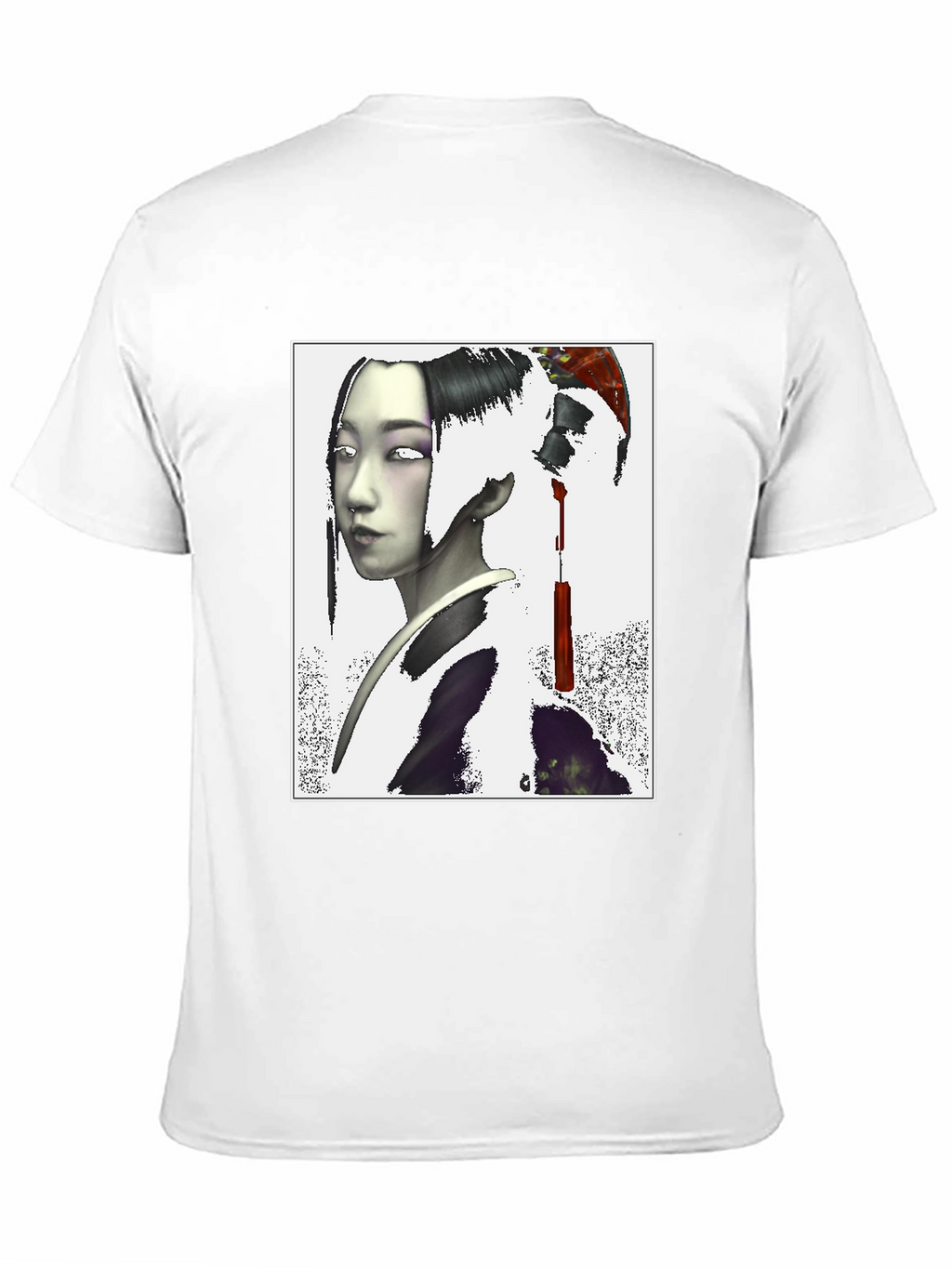 Geisha Graphic Print Black T-Shirt