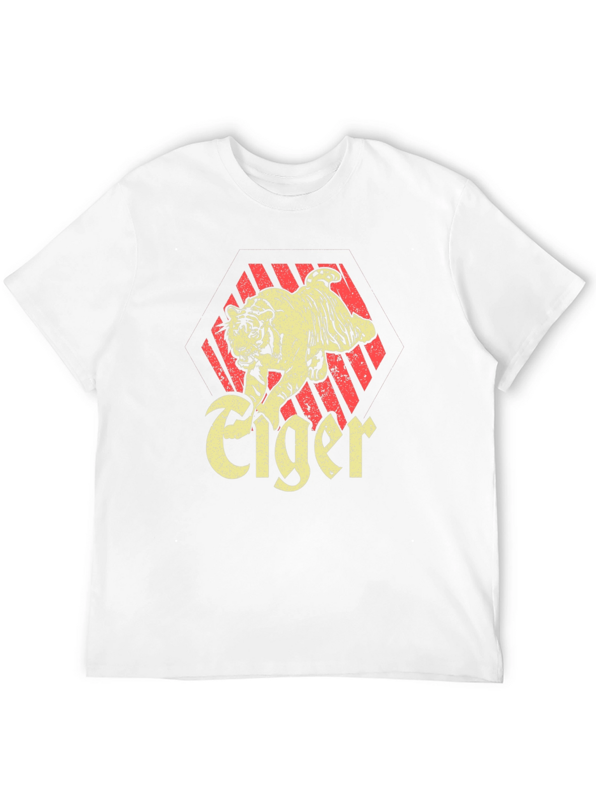 Retro Tiger Graphic Tee - Vintage Style Mens T-Shirt