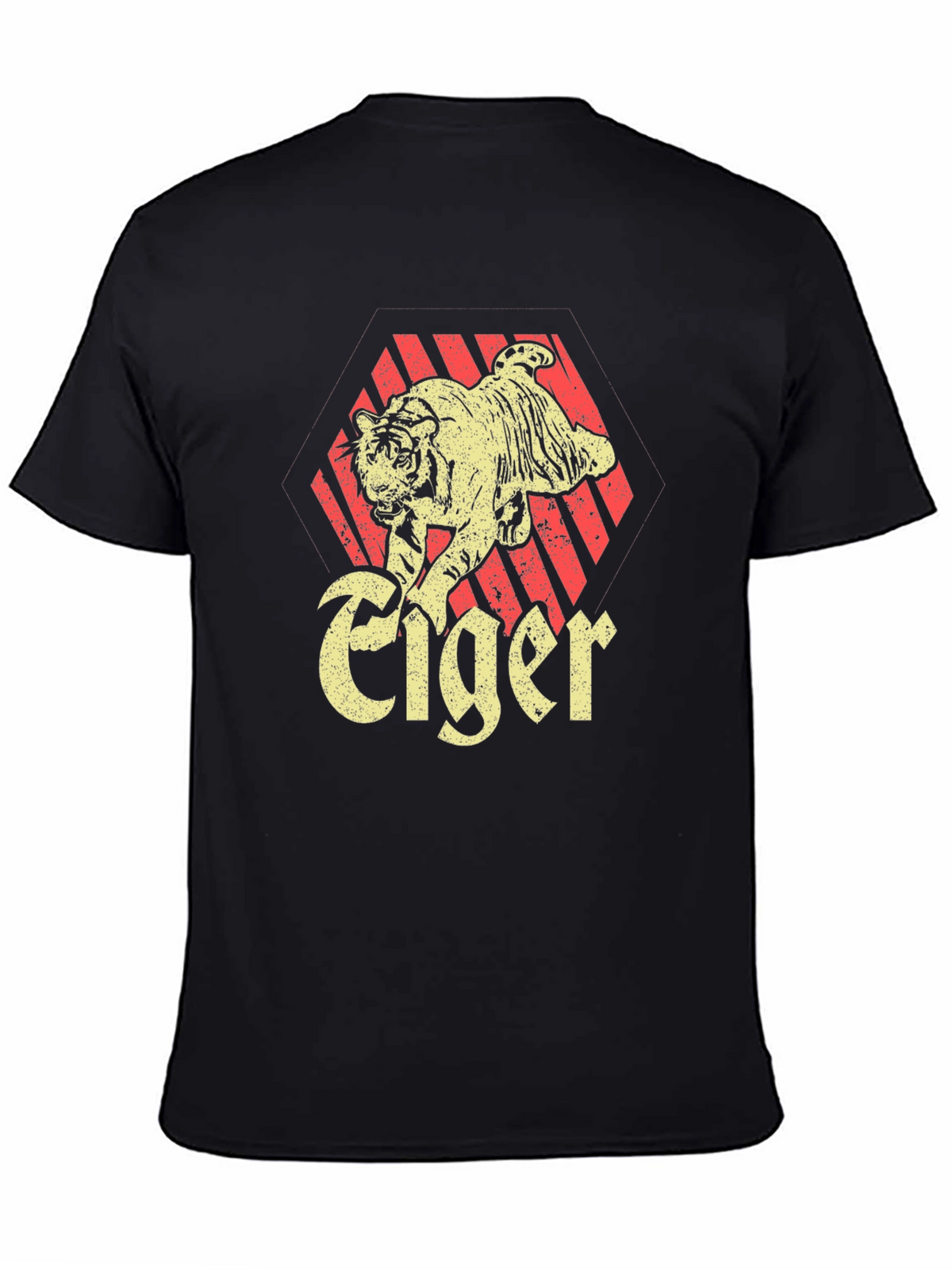 Retro Tiger Graphic Tee - Vintage Style Mens T-Shirt