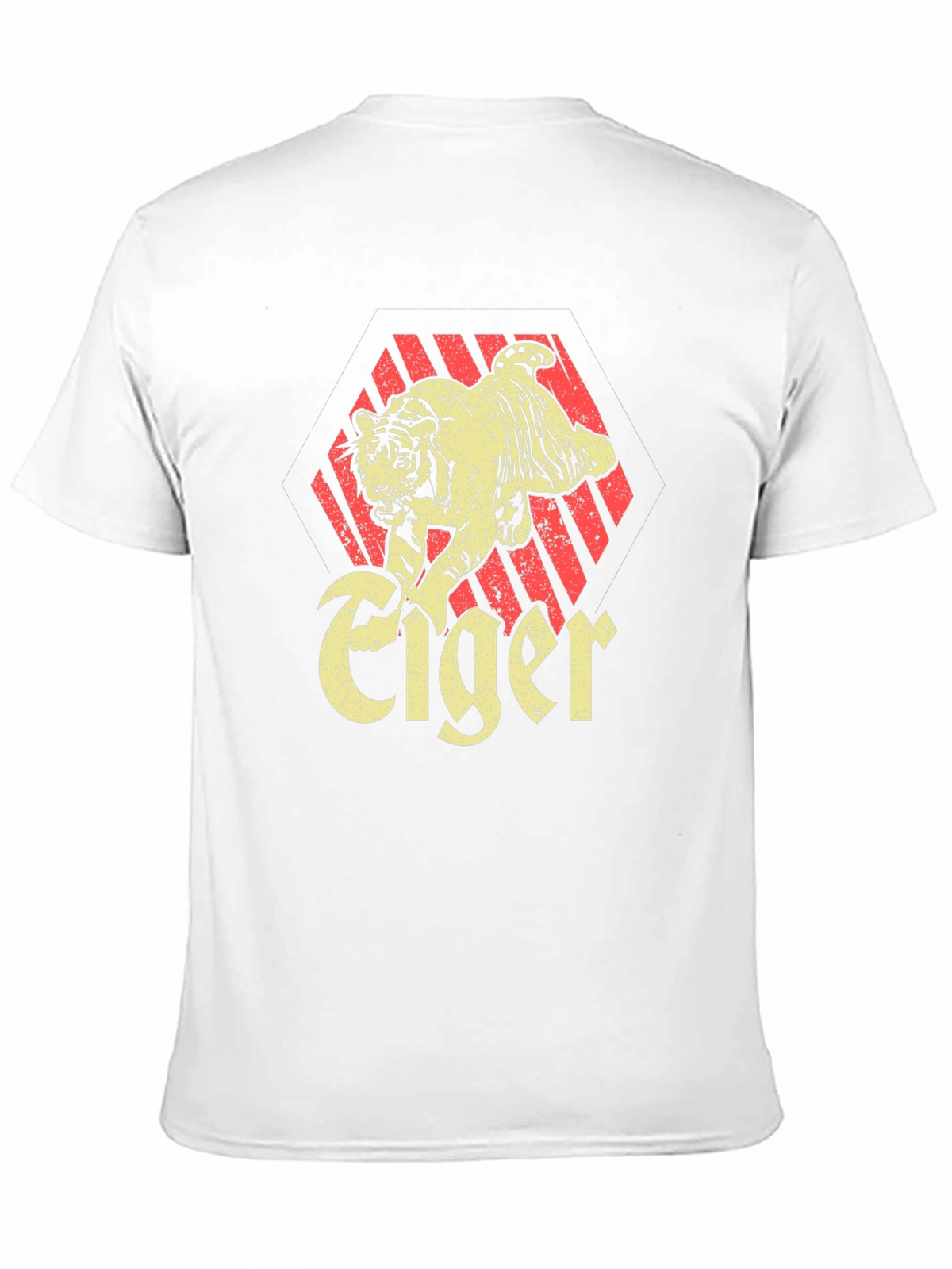 Retro Tiger Graphic Tee - Vintage Style Mens T-Shirt