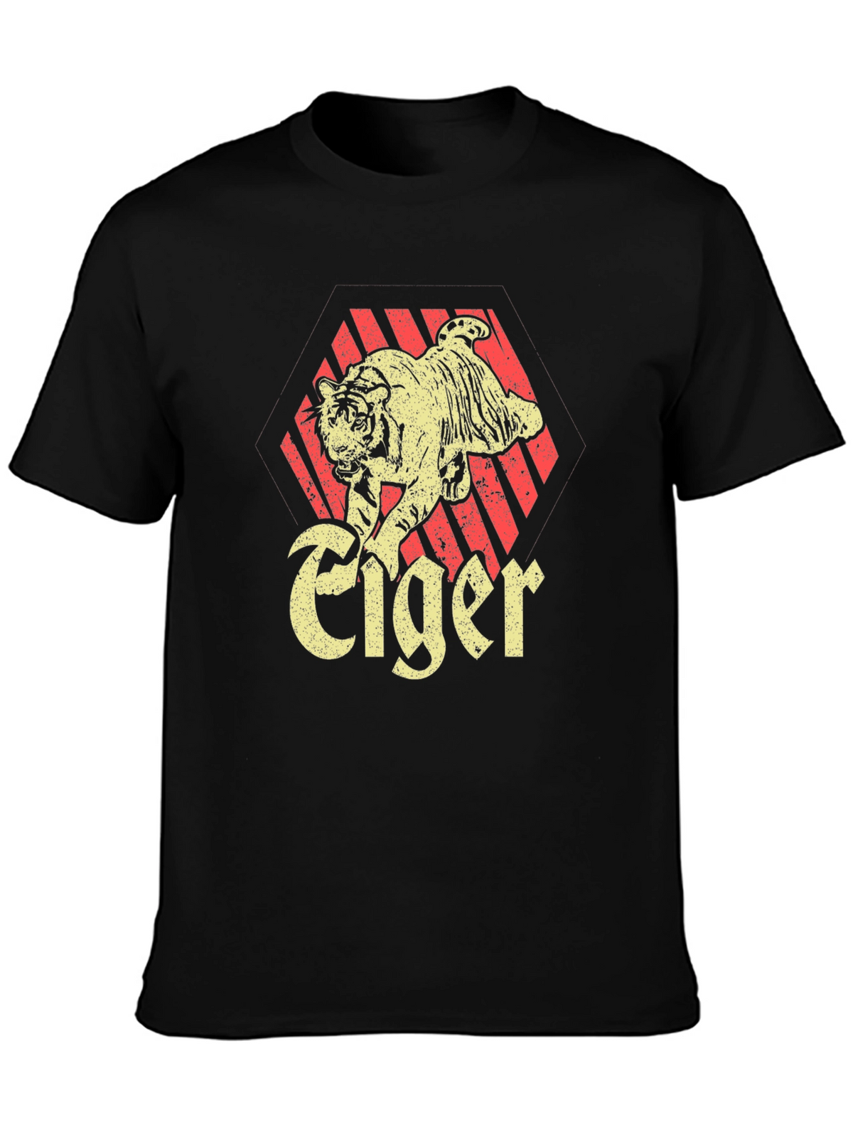 Retro Tiger Graphic Tee - Vintage Style Mens T-Shirt