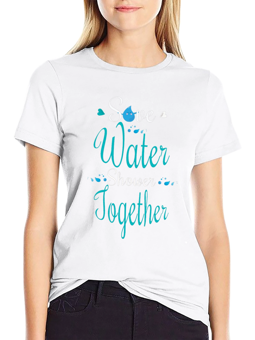 Save Water Shower Together Graphic Tee - Black