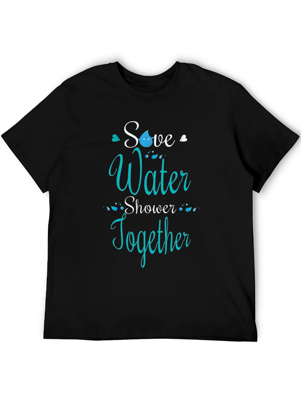 Save Water Shower Together Graphic Tee - Black
