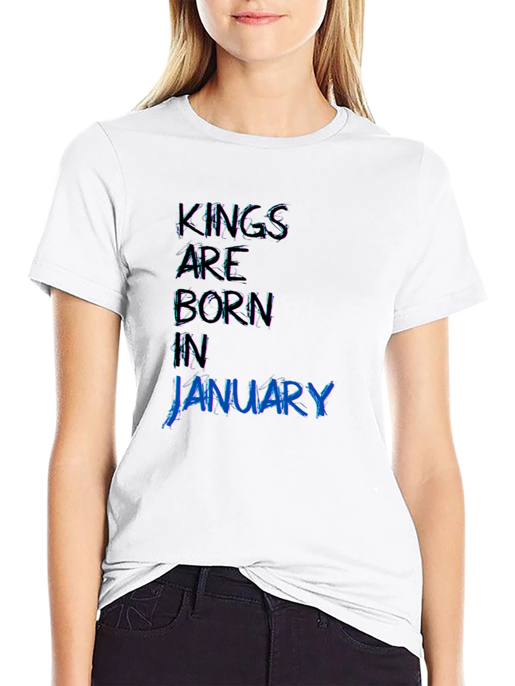 Kings Born in January - Black T-Shirt