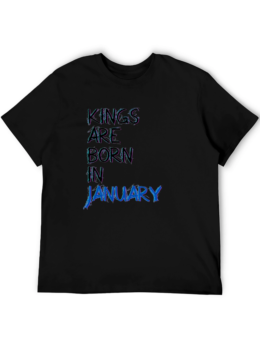 Kings Born in January - Black T-Shirt
