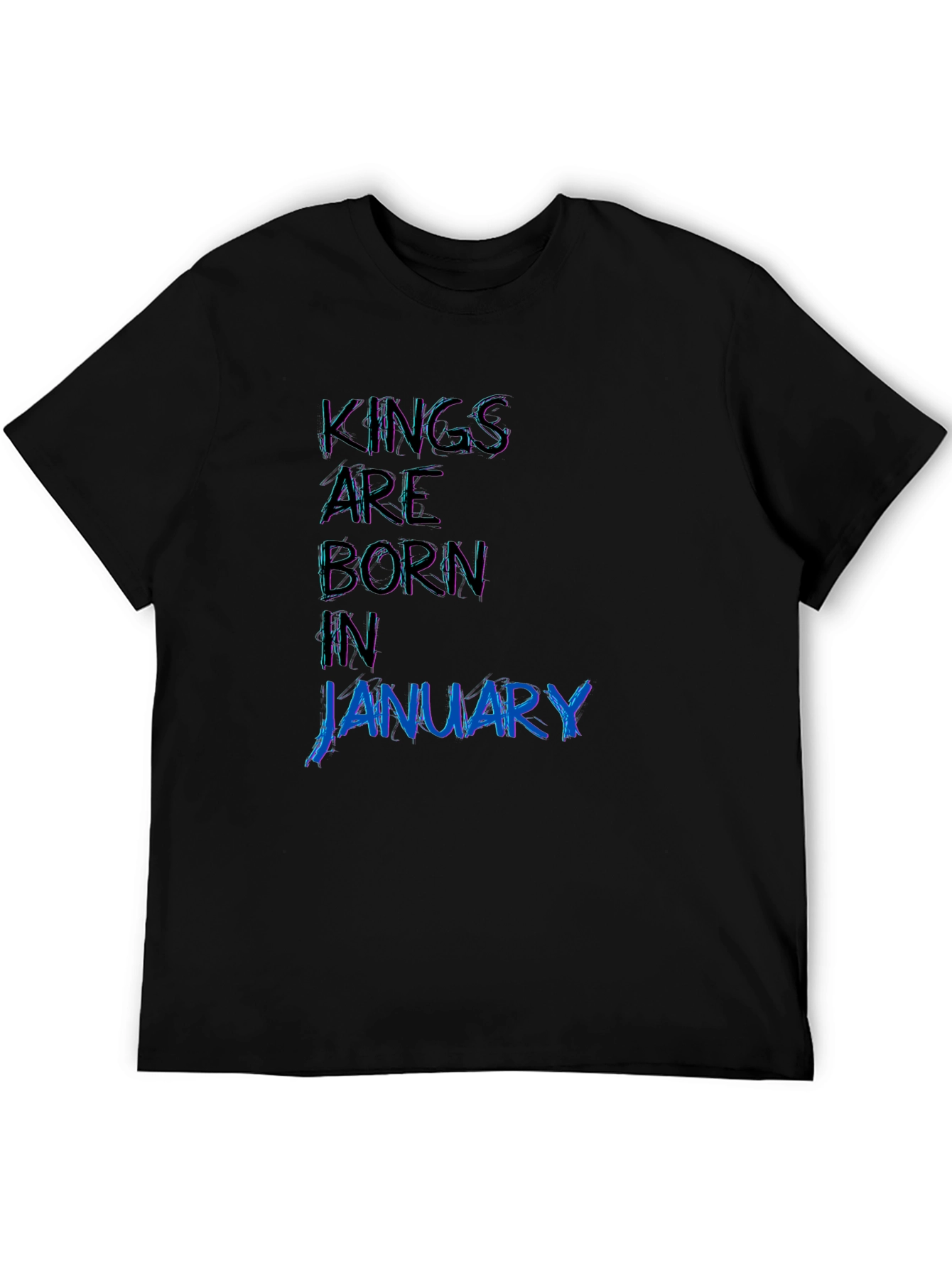 Kings Born in January - Black T-Shirt