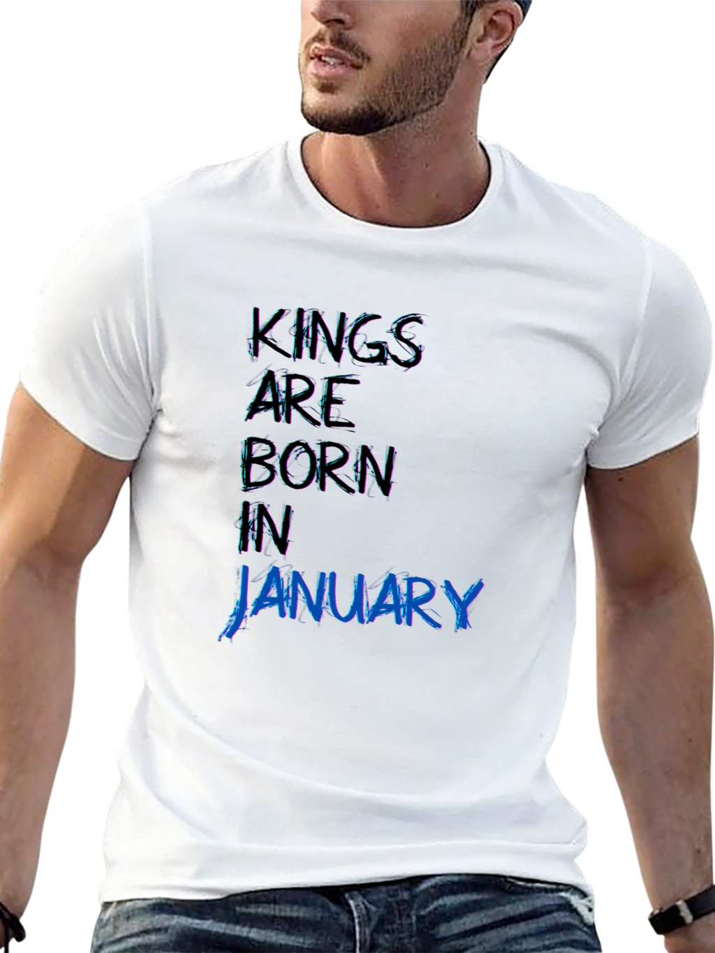 Kings Born in January - Black T-Shirt