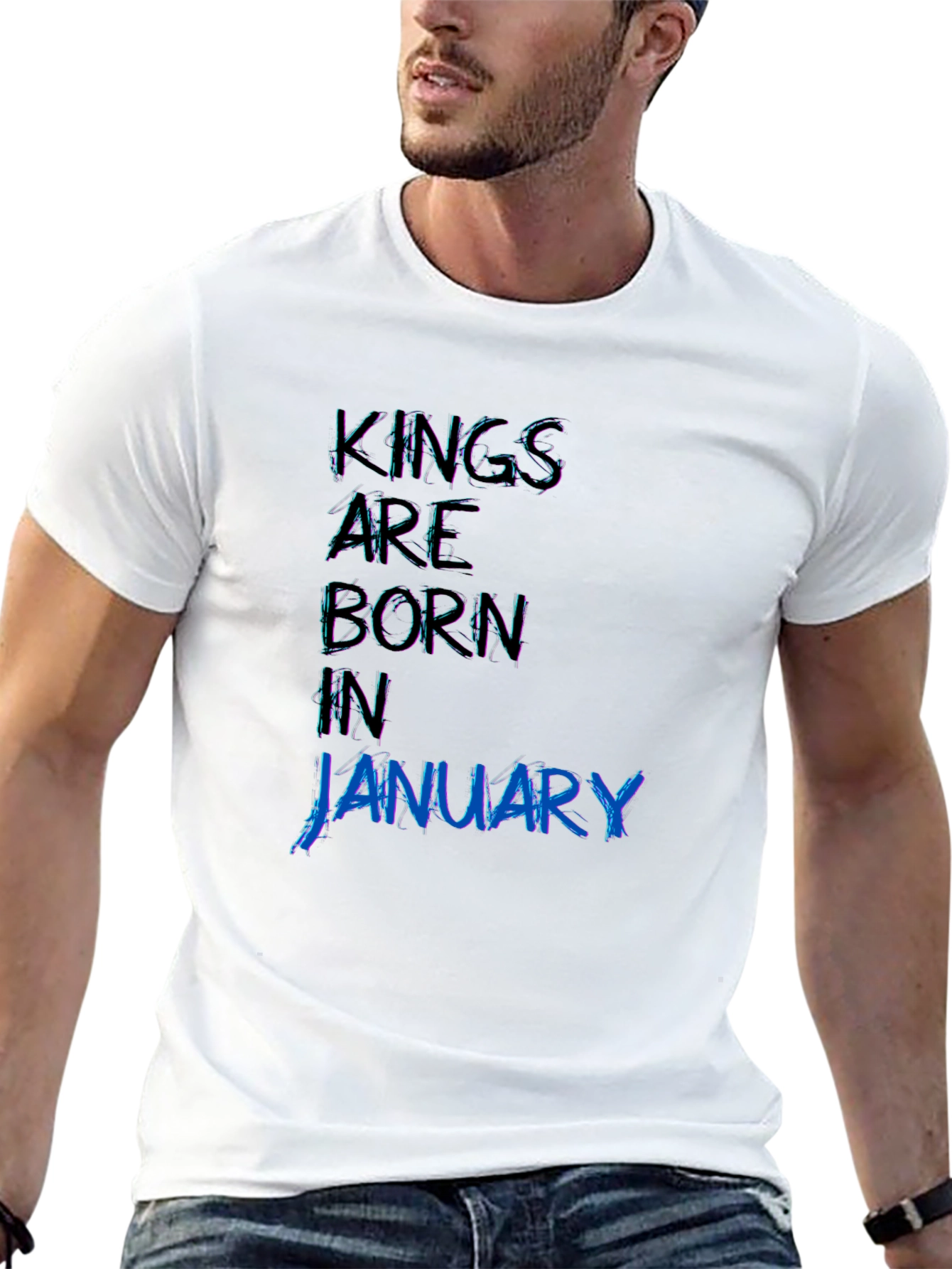 Kings Born in January - Black T-Shirt