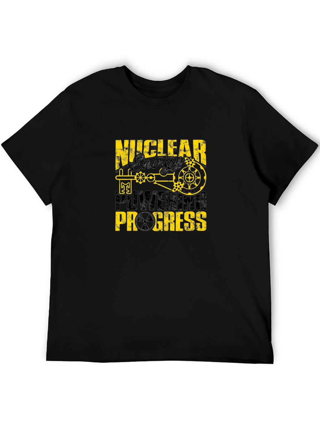 Nuclear Energy Powering Progress Black T-Shirt