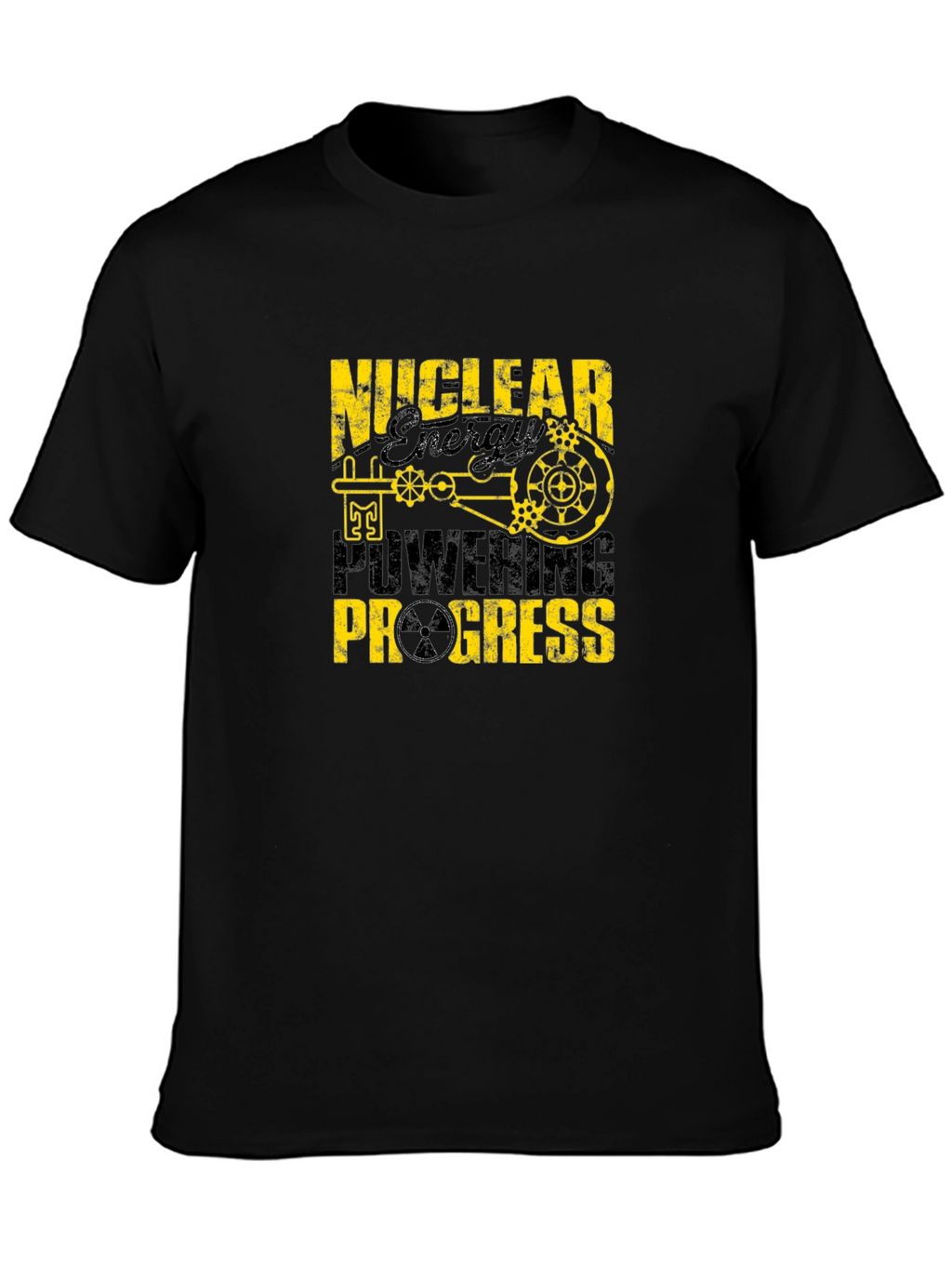 Nuclear Energy Powering Progress Black T-Shirt
