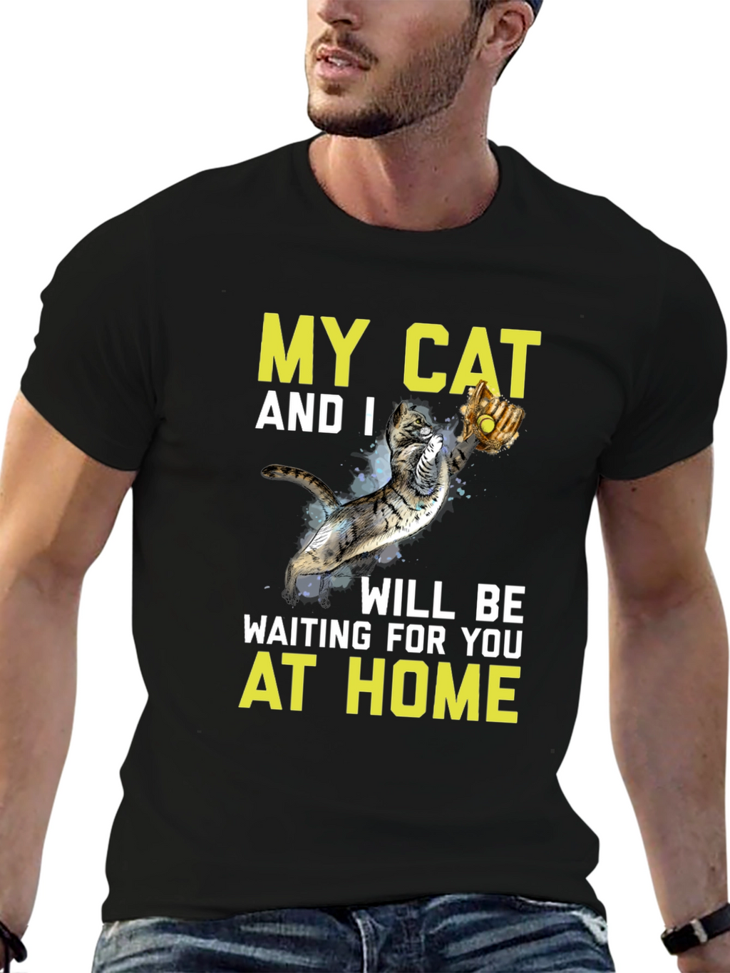 My Cat And I At Home Graphic T-Shirt
