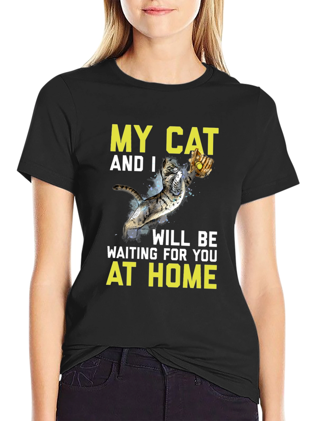 My Cat And I At Home Graphic T-Shirt