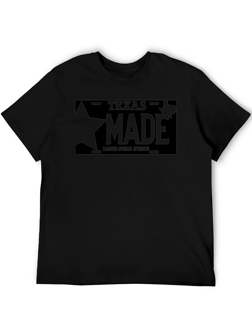 Texas Made Lone Star State T-Shirt - Black