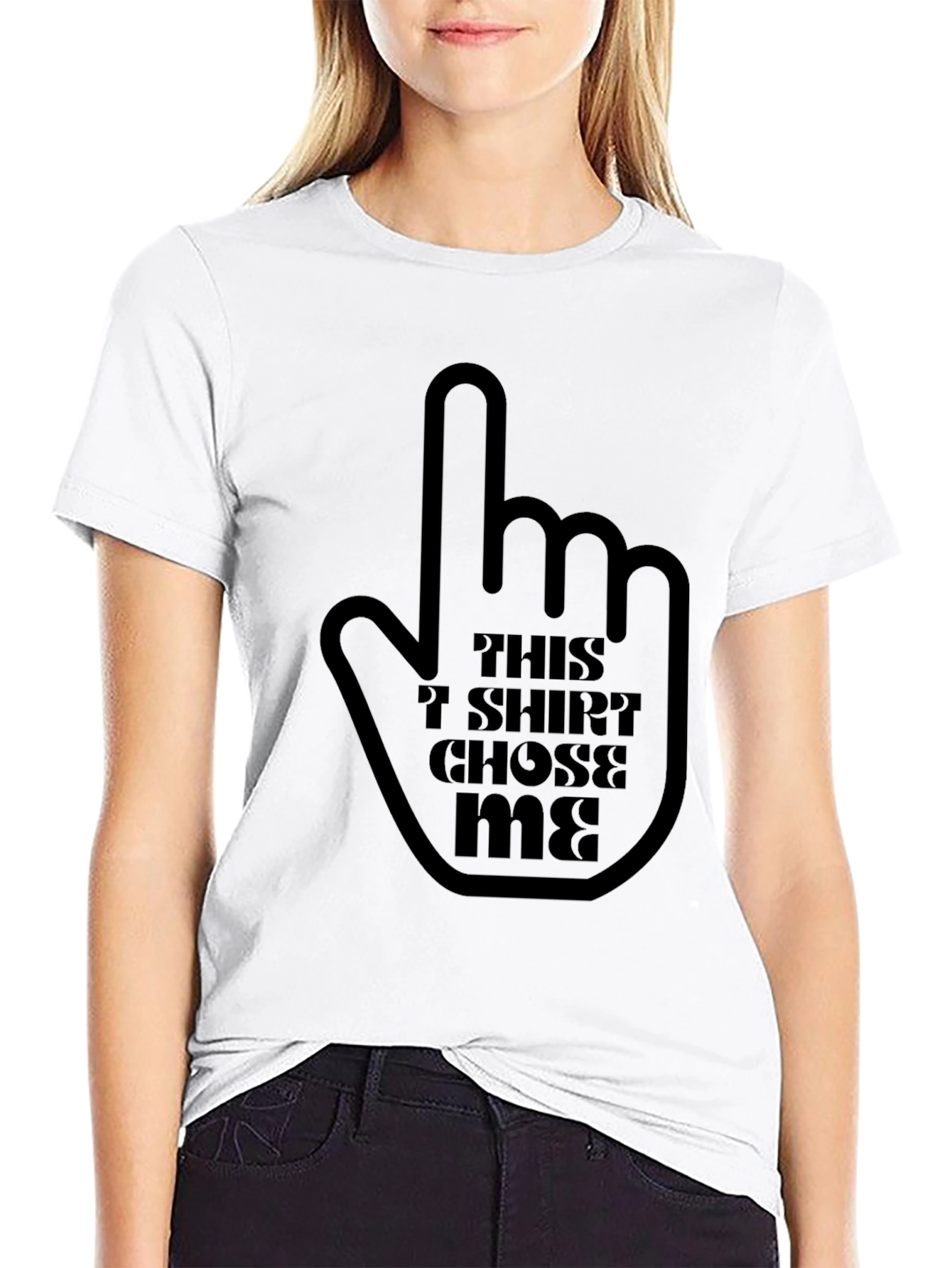 This T-Shirt Chose Me Graphic Tee - Black