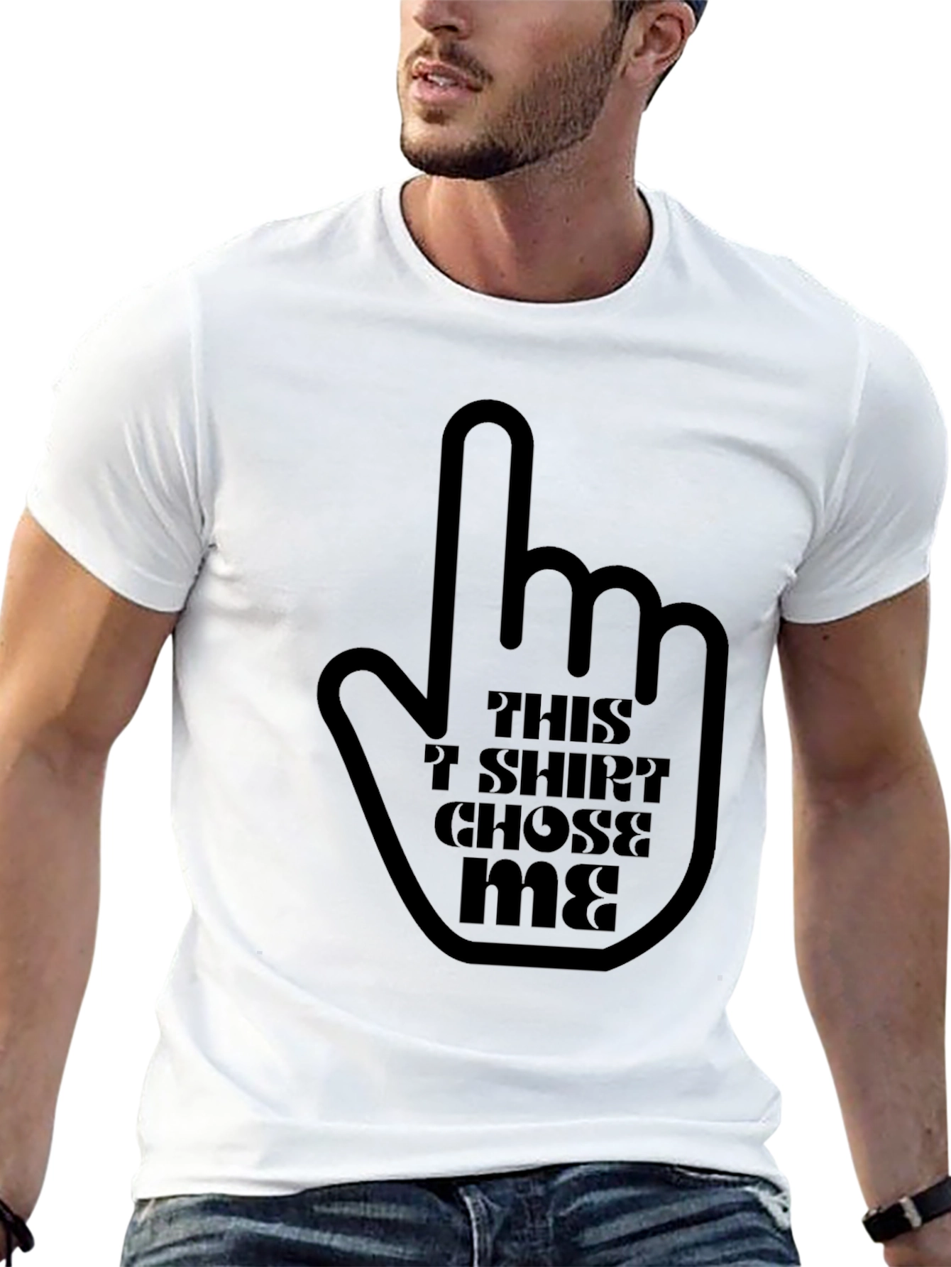 This T-Shirt Chose Me Graphic Tee - Black