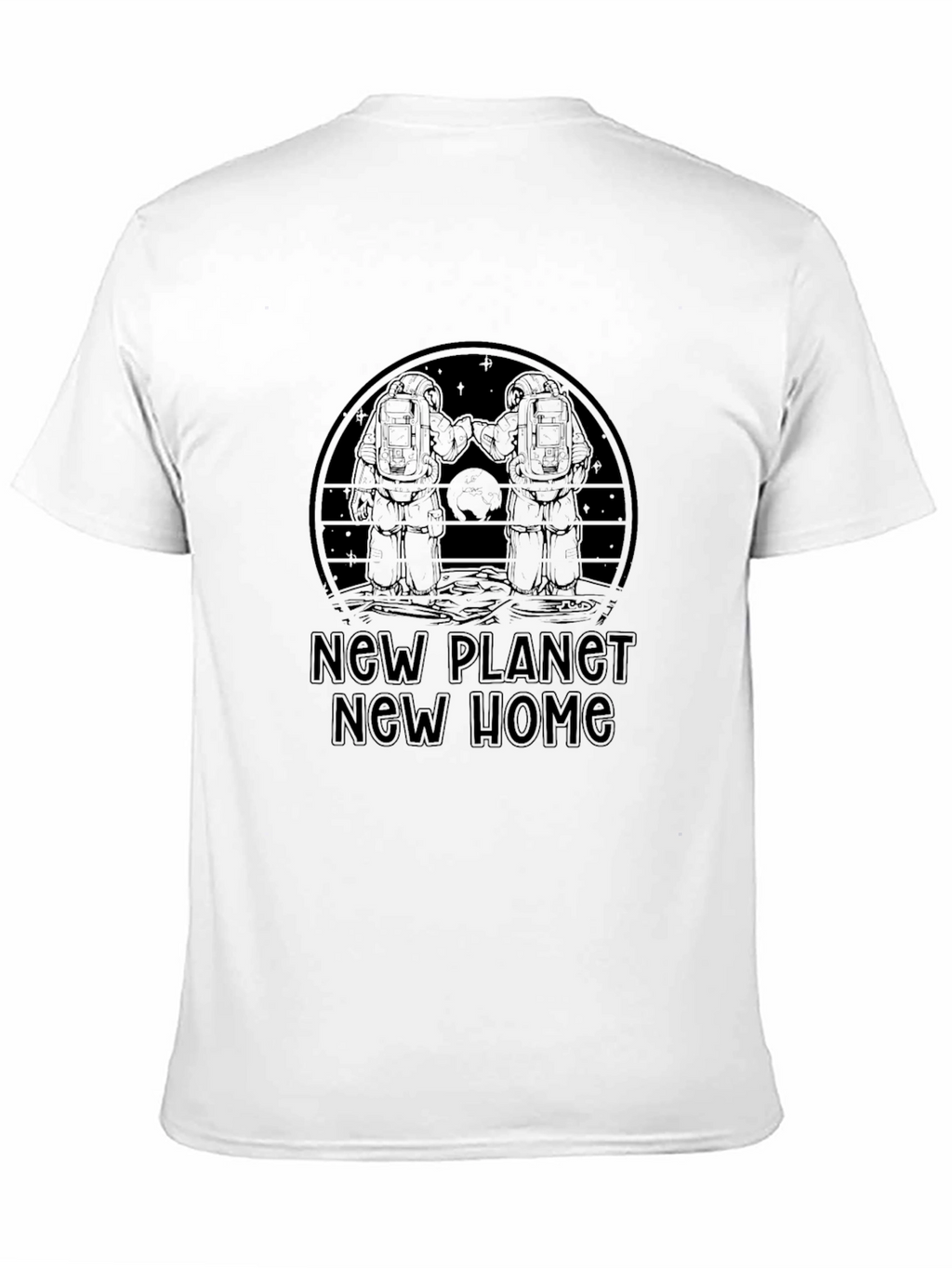 New Planet New Home Graphic T-Shirt - Black