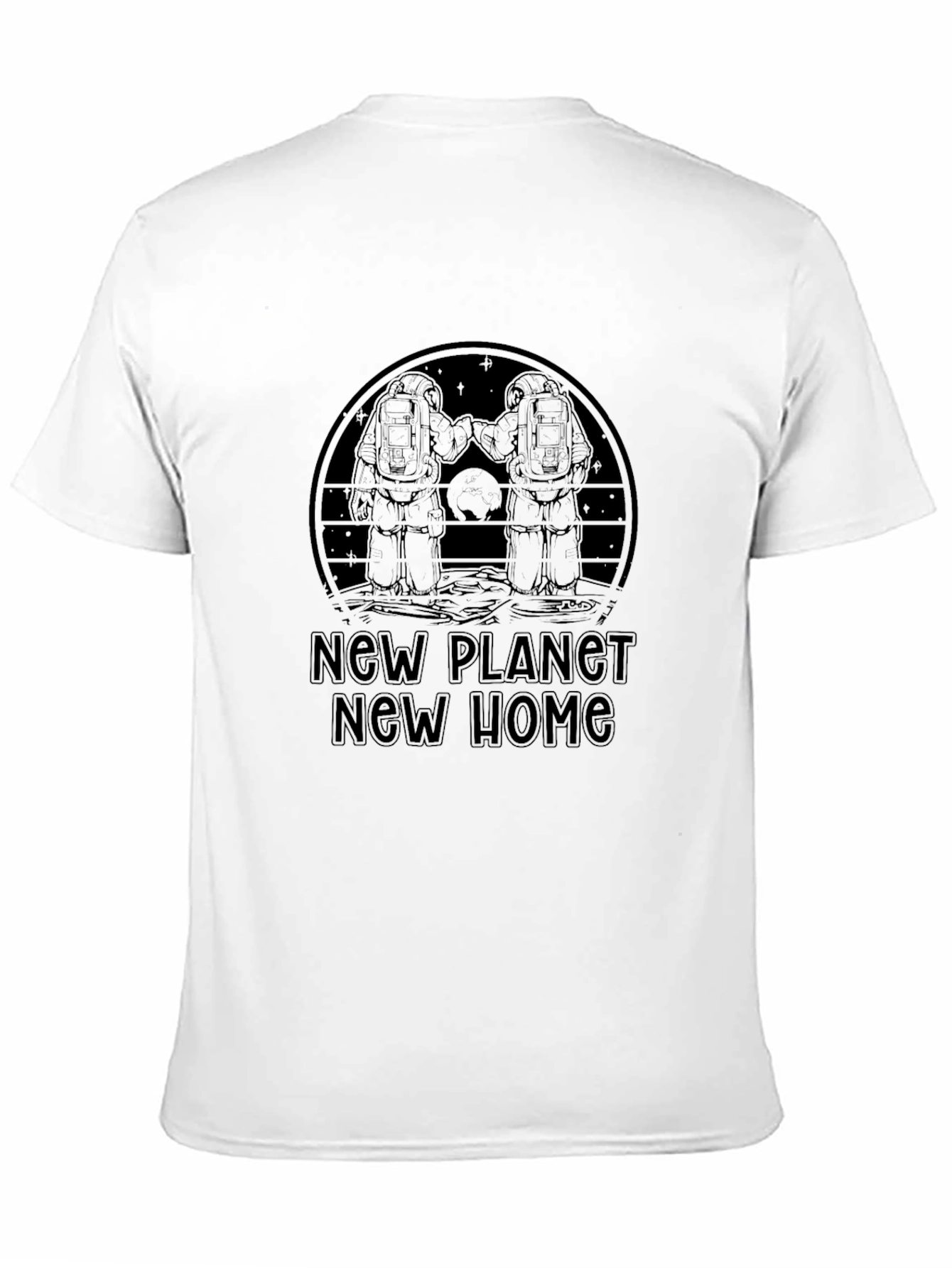 New Planet New Home Graphic T-Shirt - Black