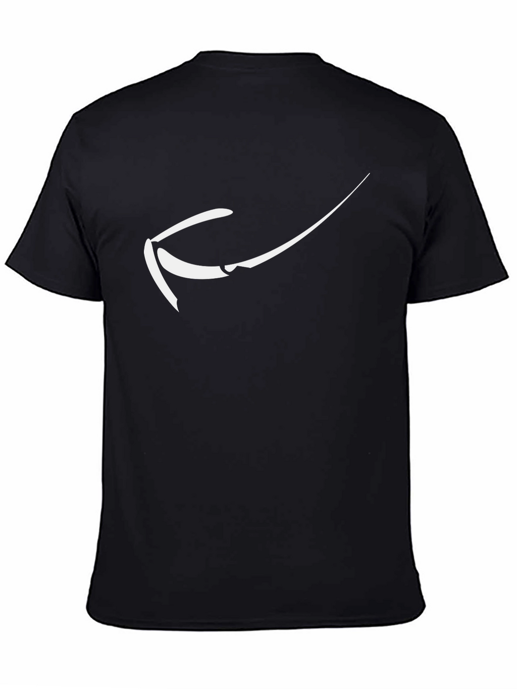 Modern Black T-Shirt with Abstract White Design