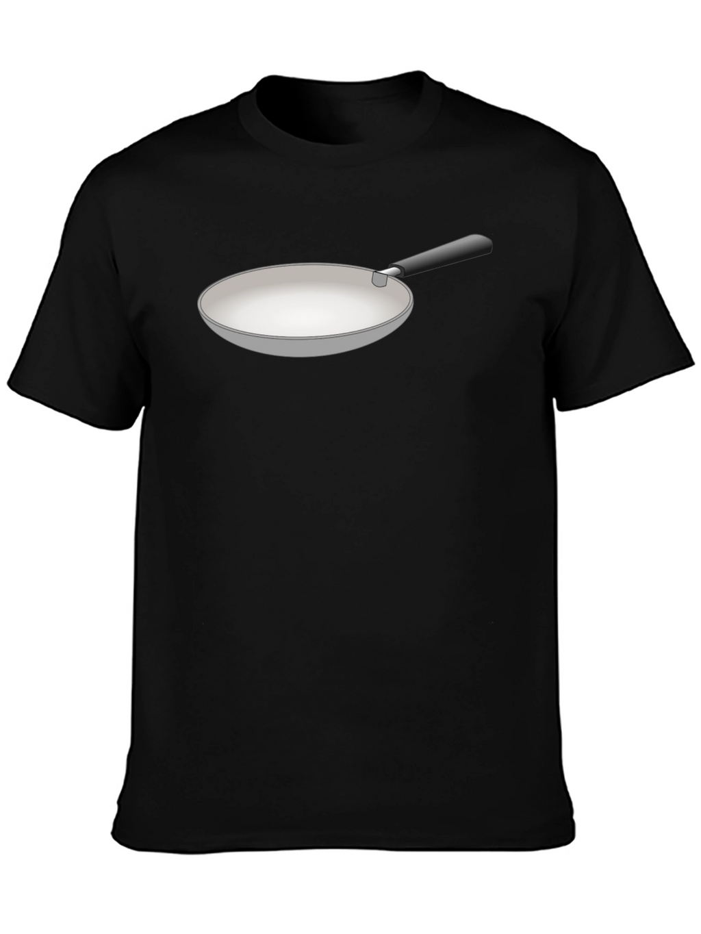 Funny Fry Pan Graphic Black T-Shirt