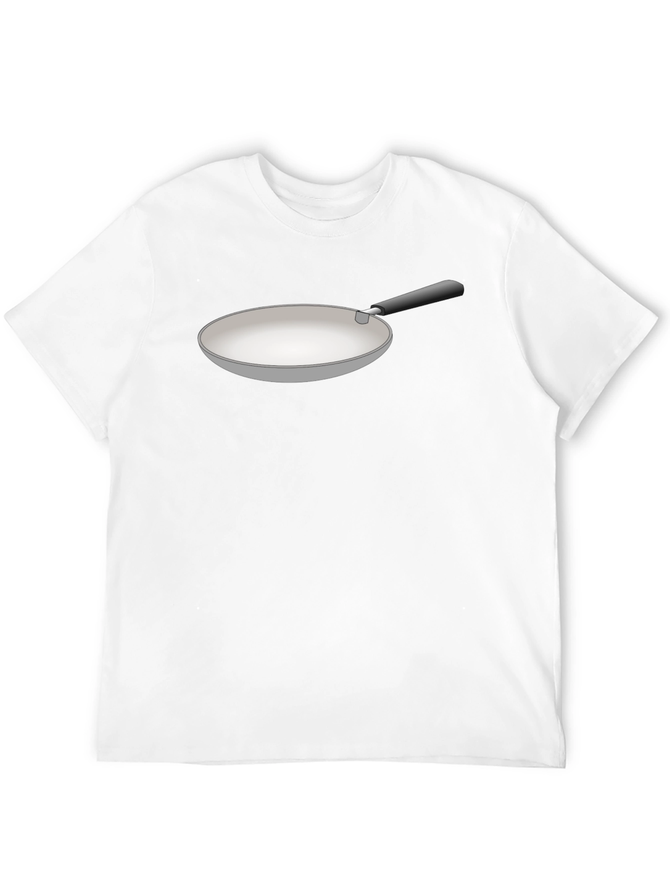 Funny Fry Pan Graphic Black T-Shirt