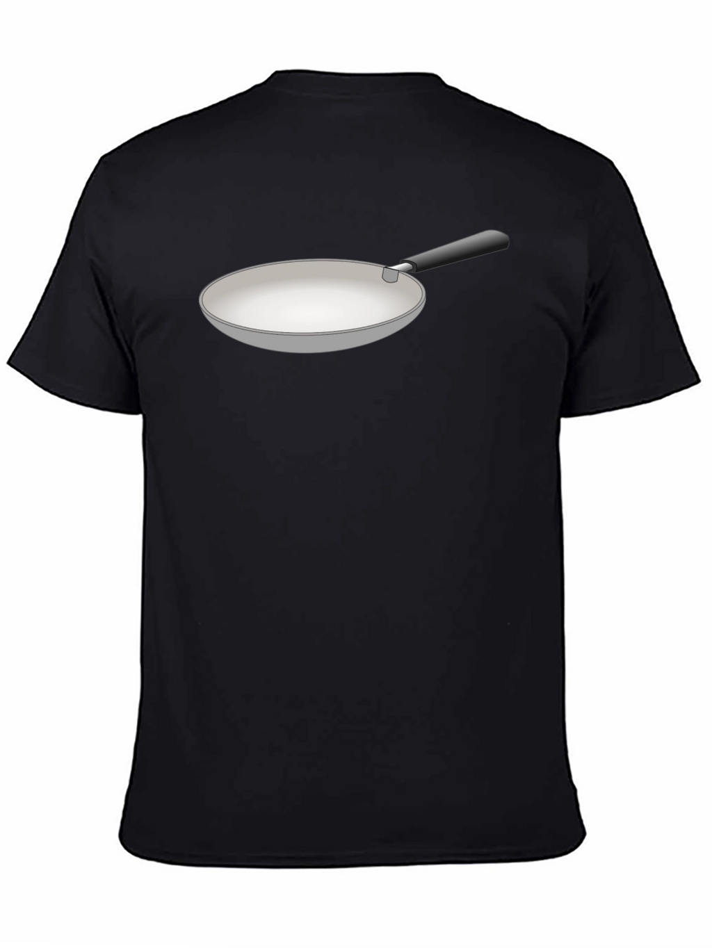 Funny Fry Pan Graphic Black T-Shirt