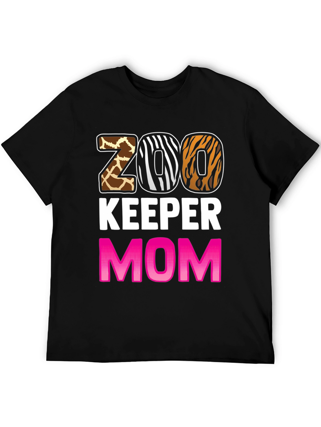 Zoo Keeper Mom T-Shirt - Animal Print Design