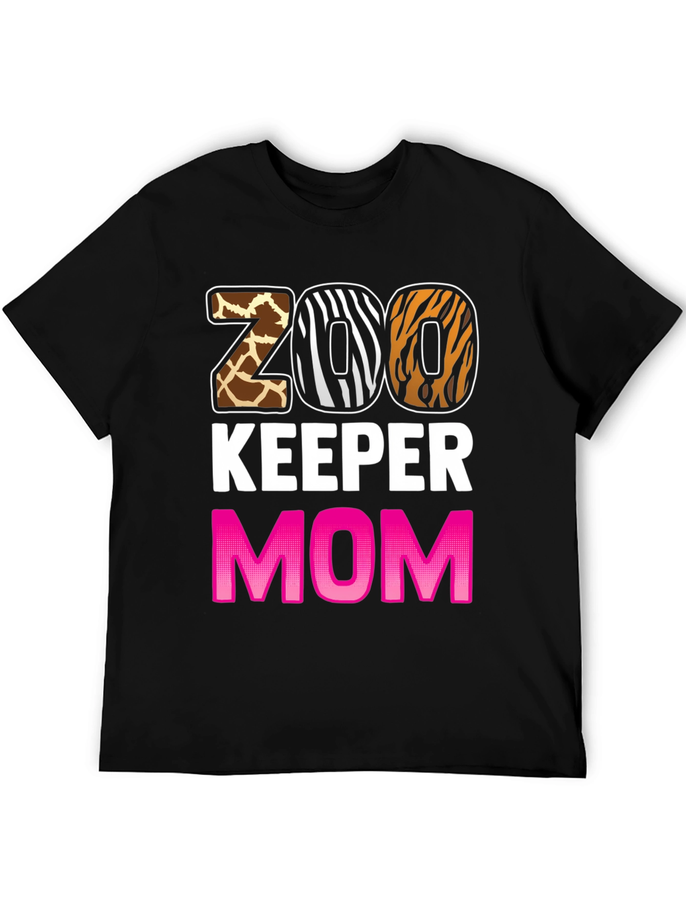 Zoo Keeper Mom T-Shirt - Animal Print Design
