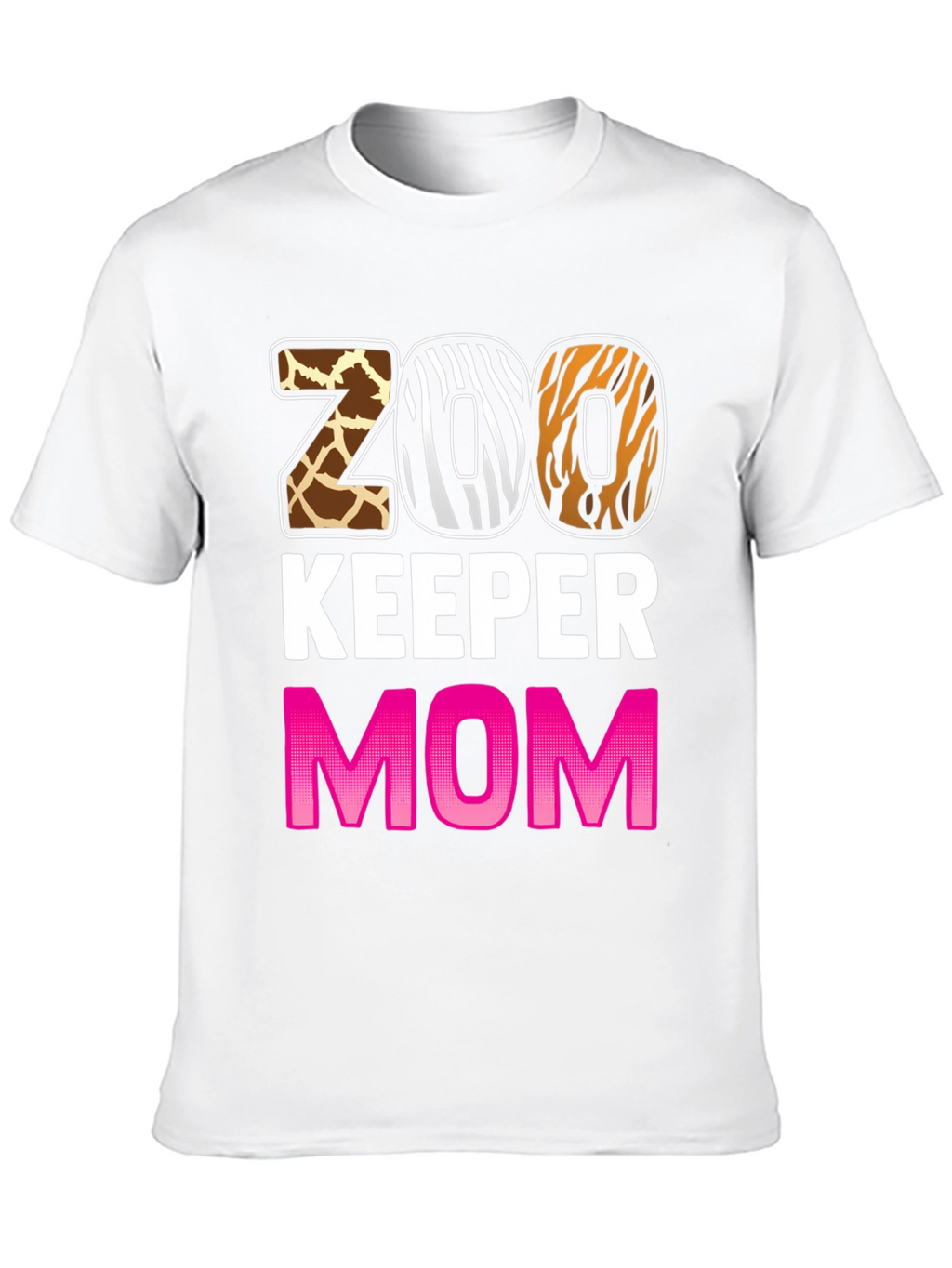 Zoo Keeper Mom T-Shirt - Animal Print Design