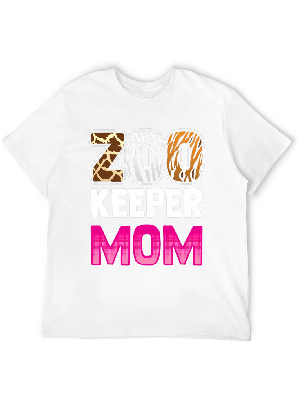 Zoo Keeper Mom T-Shirt - Animal Print Design