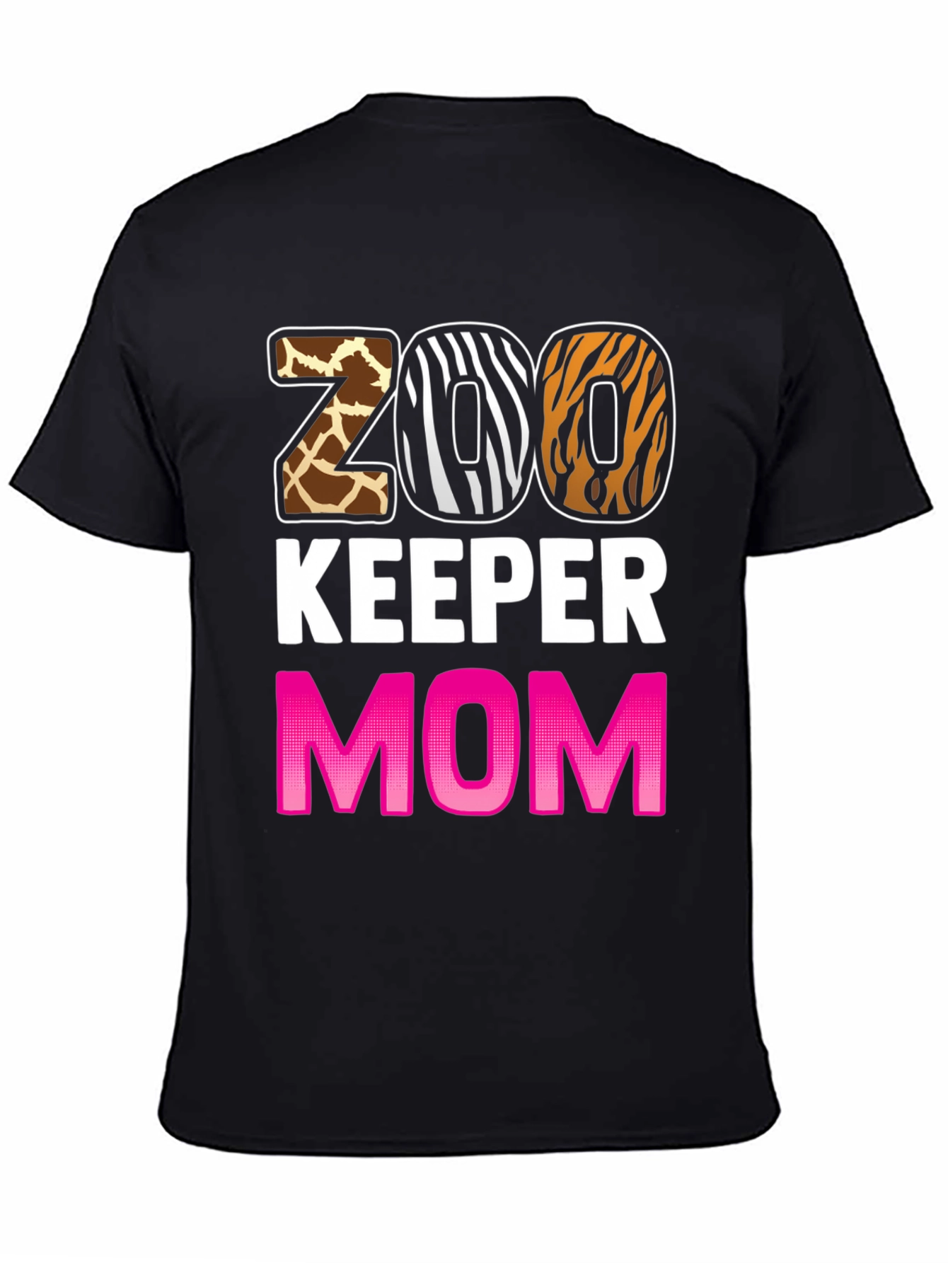 Zoo Keeper Mom T-Shirt - Animal Print Design