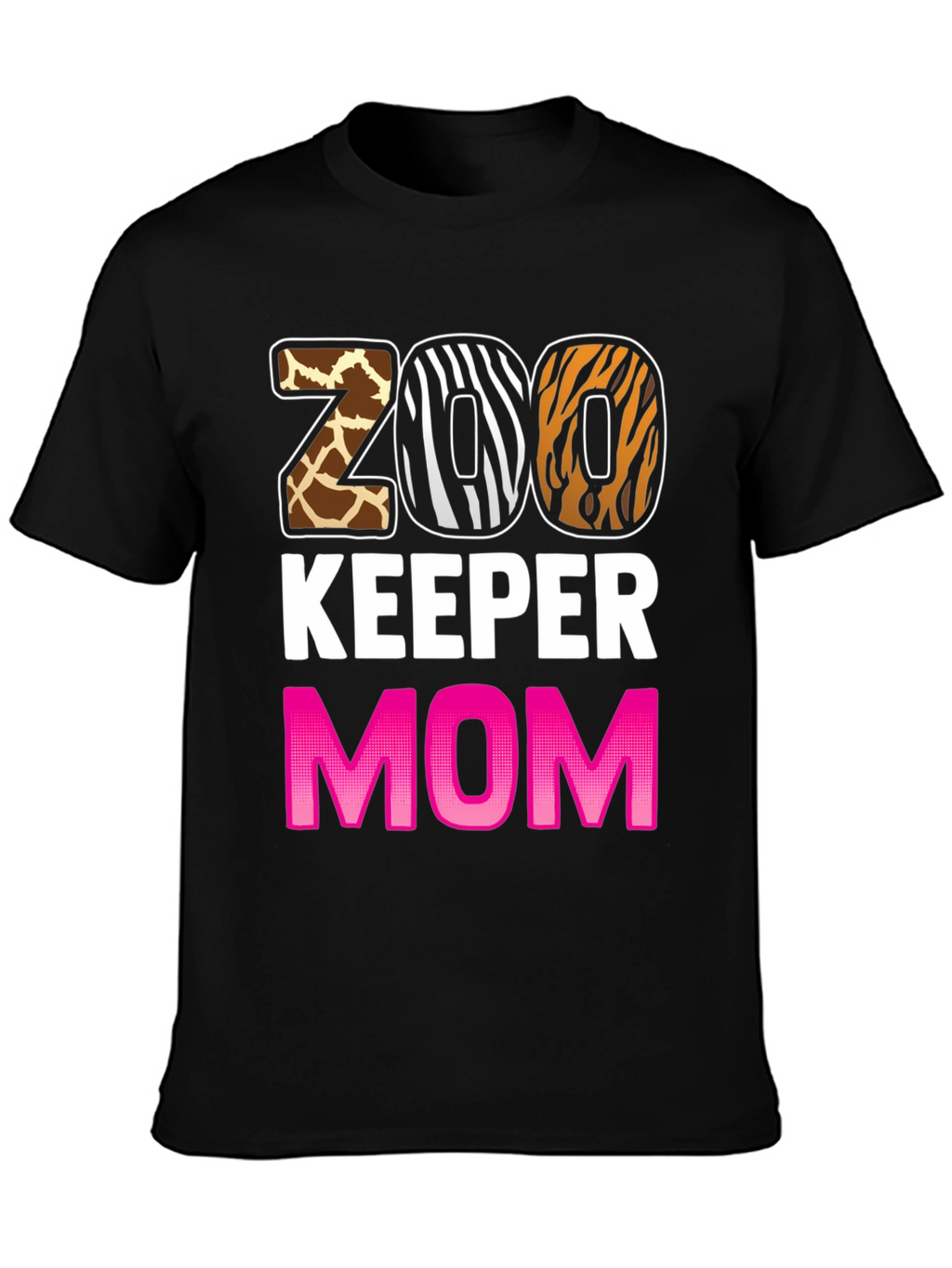 Zoo Keeper Mom T-Shirt - Animal Print Design