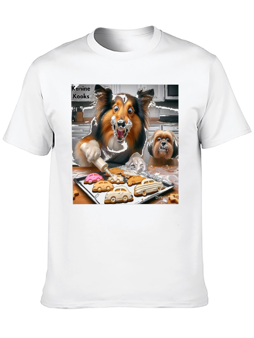 Kanine Kooks T-Shirt - Fun Dog Baking Design