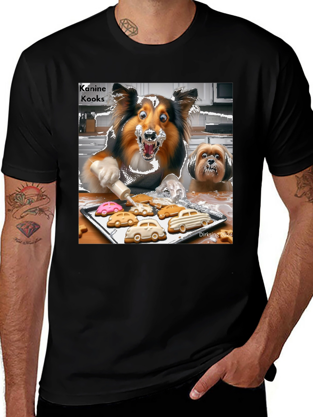 Kanine Kooks T-Shirt - Fun Dog Baking Design