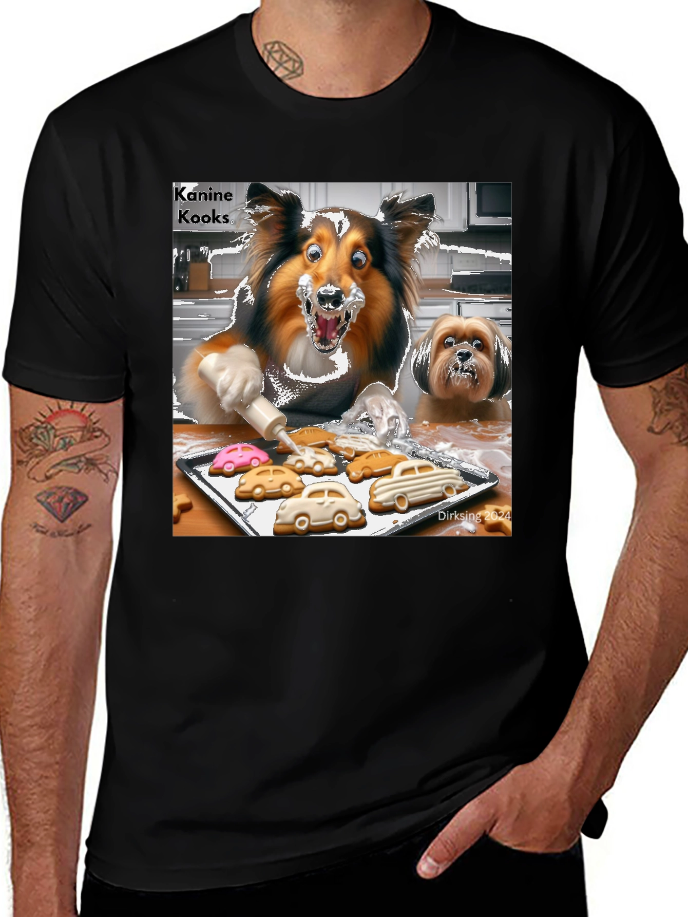 Kanine Kooks T-Shirt - Fun Dog Baking Design