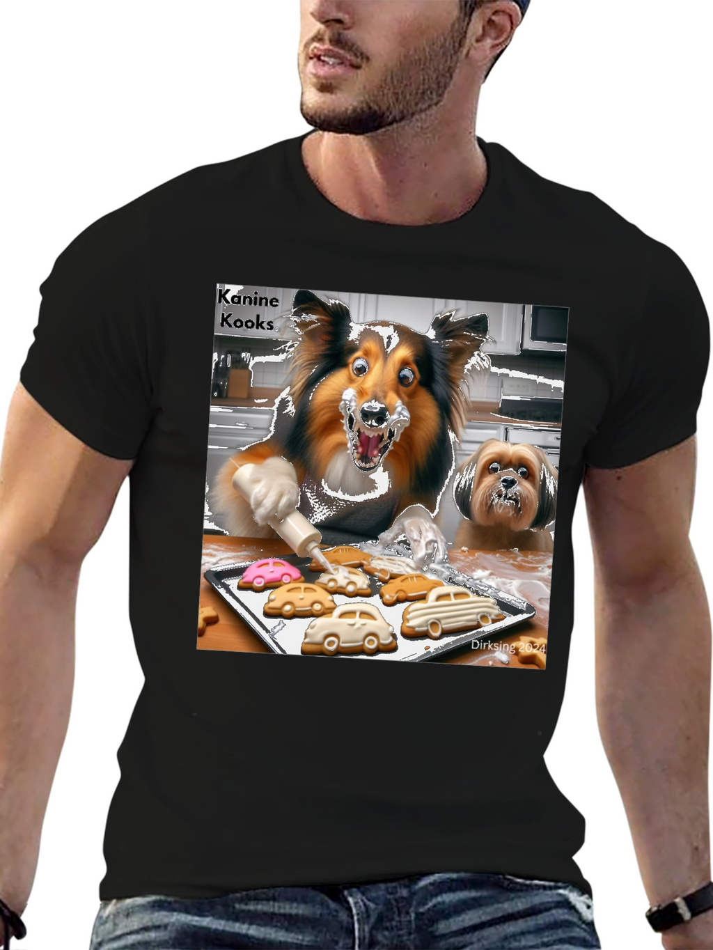 Kanine Kooks T-Shirt - Fun Dog Baking Design