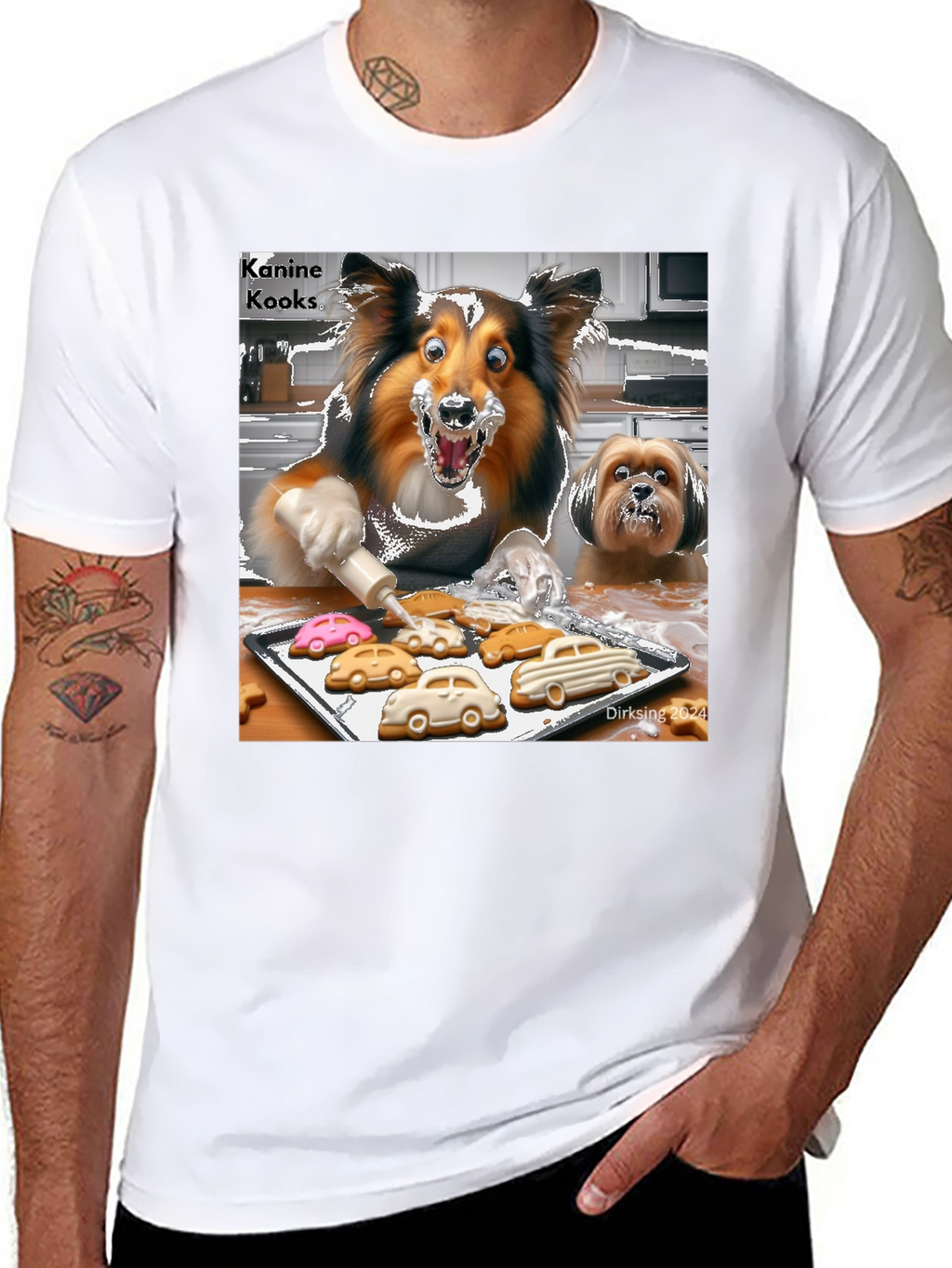 Kanine Kooks T-Shirt - Fun Dog Baking Design
