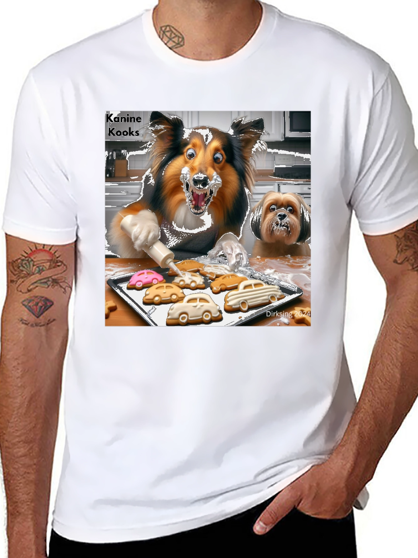 Kanine Kooks T-Shirt - Fun Dog Baking Design