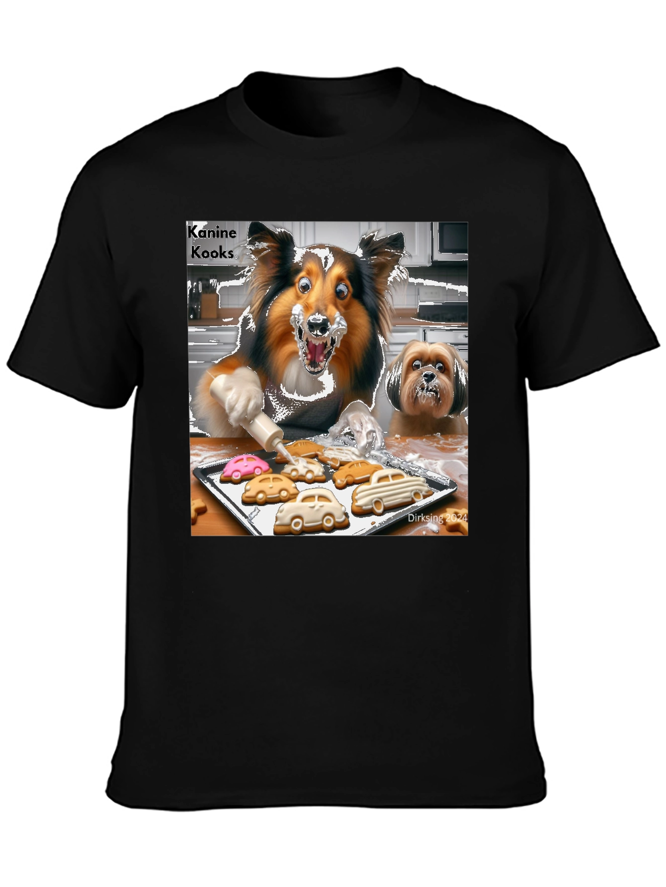 Kanine Kooks T-Shirt - Fun Dog Baking Design
