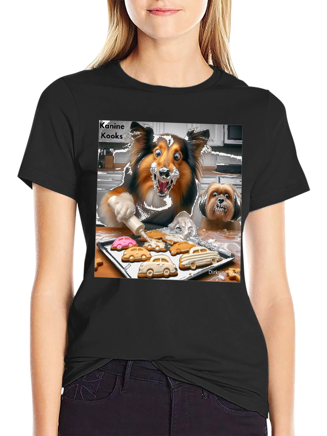 Kanine Kooks T-Shirt - Fun Dog Baking Design