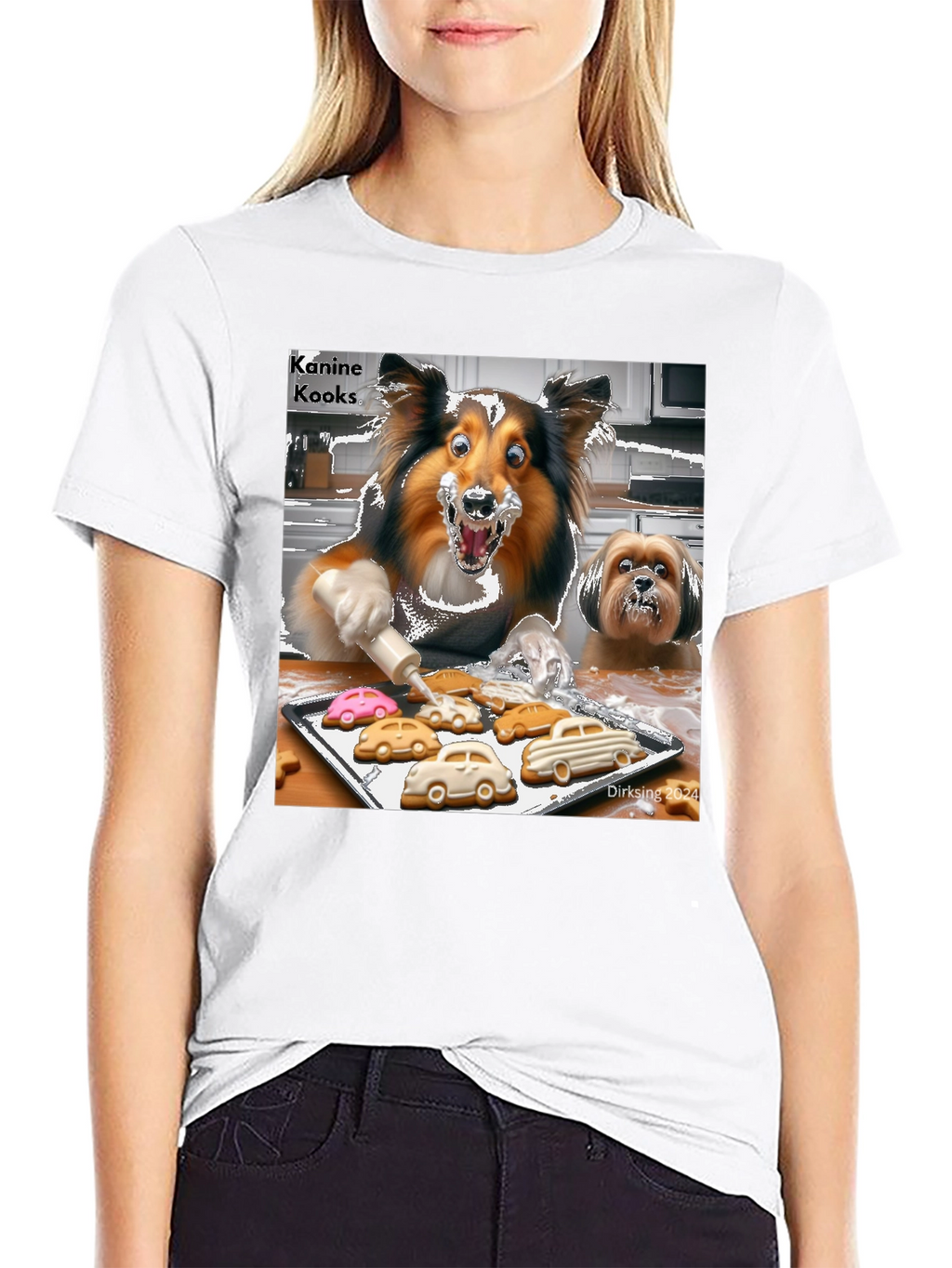 Kanine Kooks T-Shirt - Fun Dog Baking Design