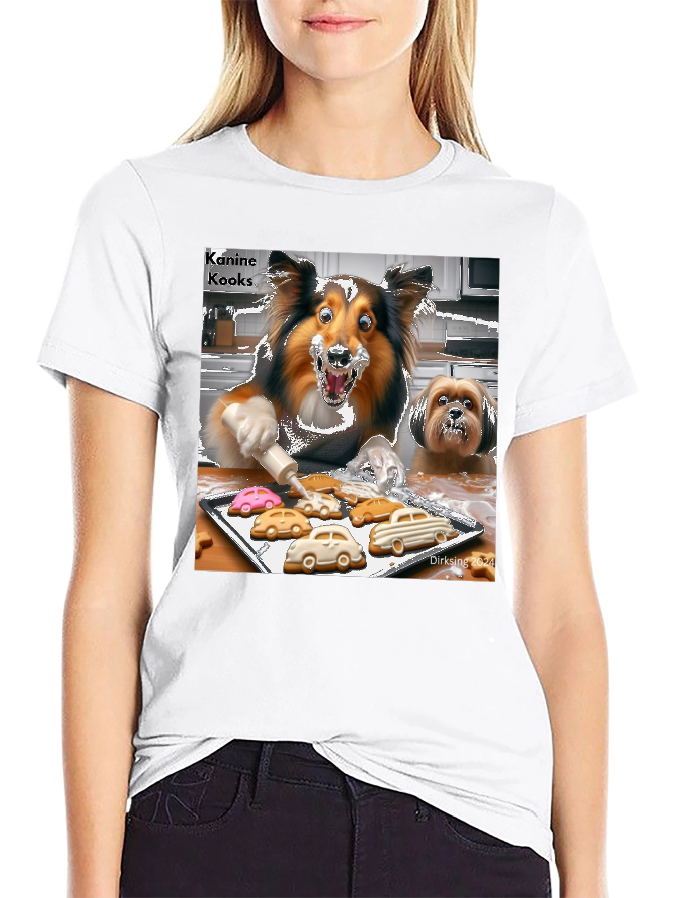 Kanine Kooks T-Shirt - Fun Dog Baking Design