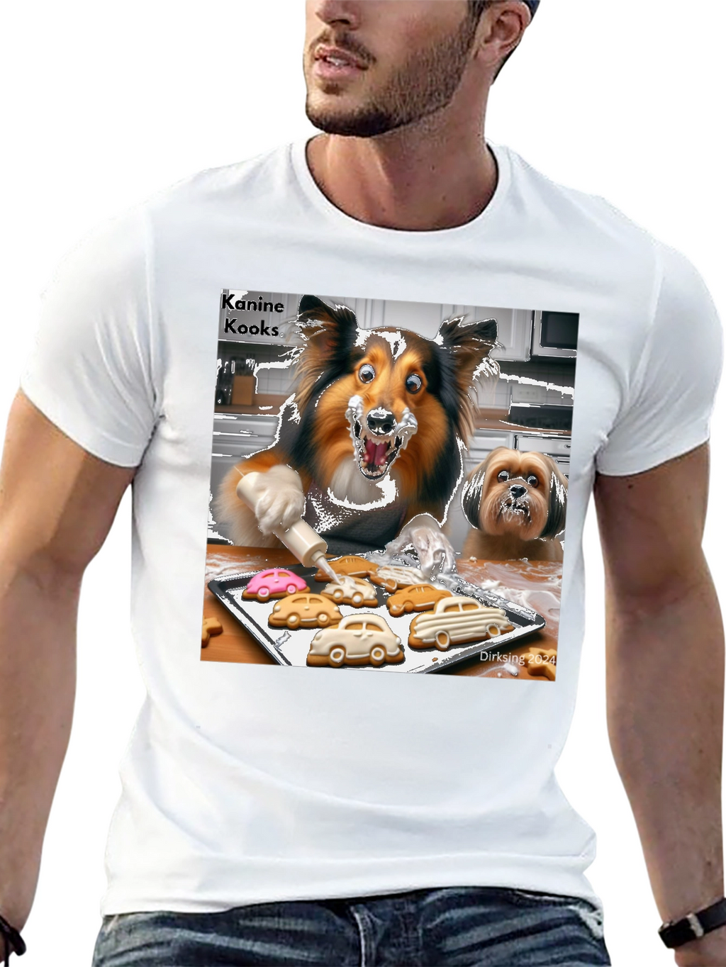 Kanine Kooks T-Shirt - Fun Dog Baking Design