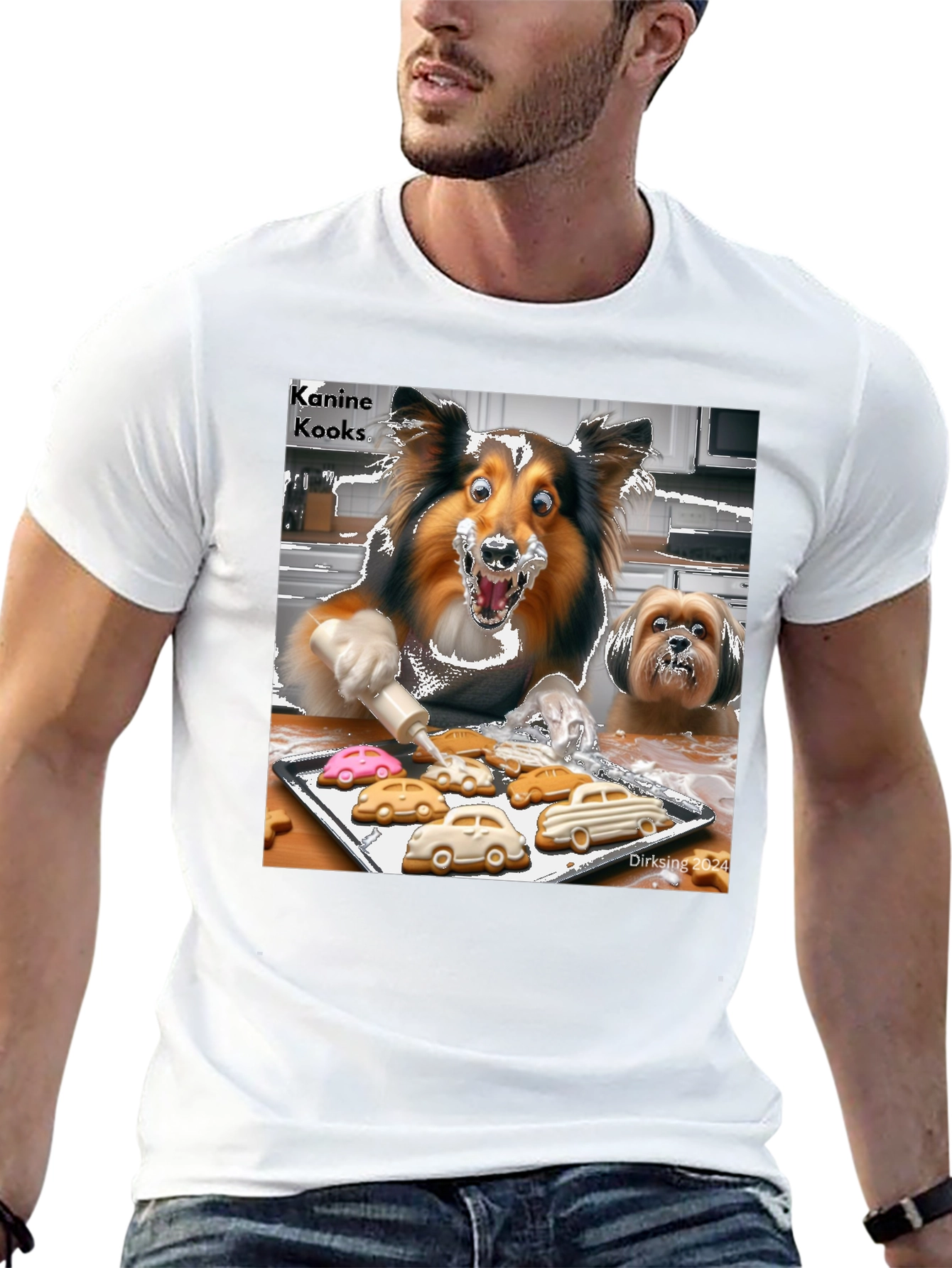 Kanine Kooks T-Shirt - Fun Dog Baking Design
