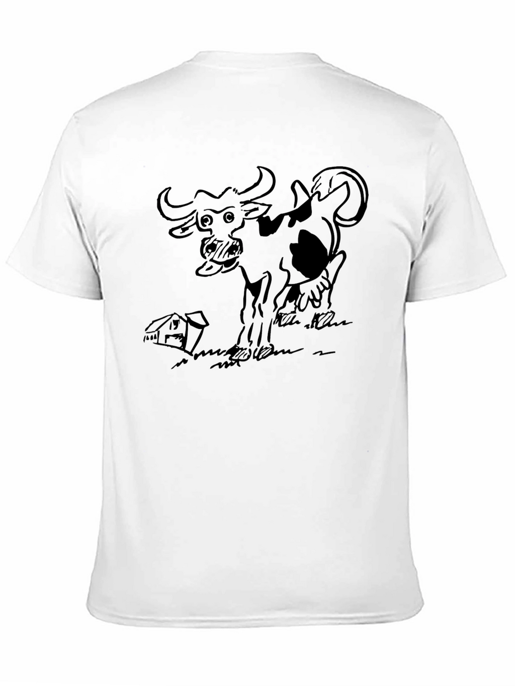 Cartoon Cow Graphic Tee - Farm Animal T-Shirt