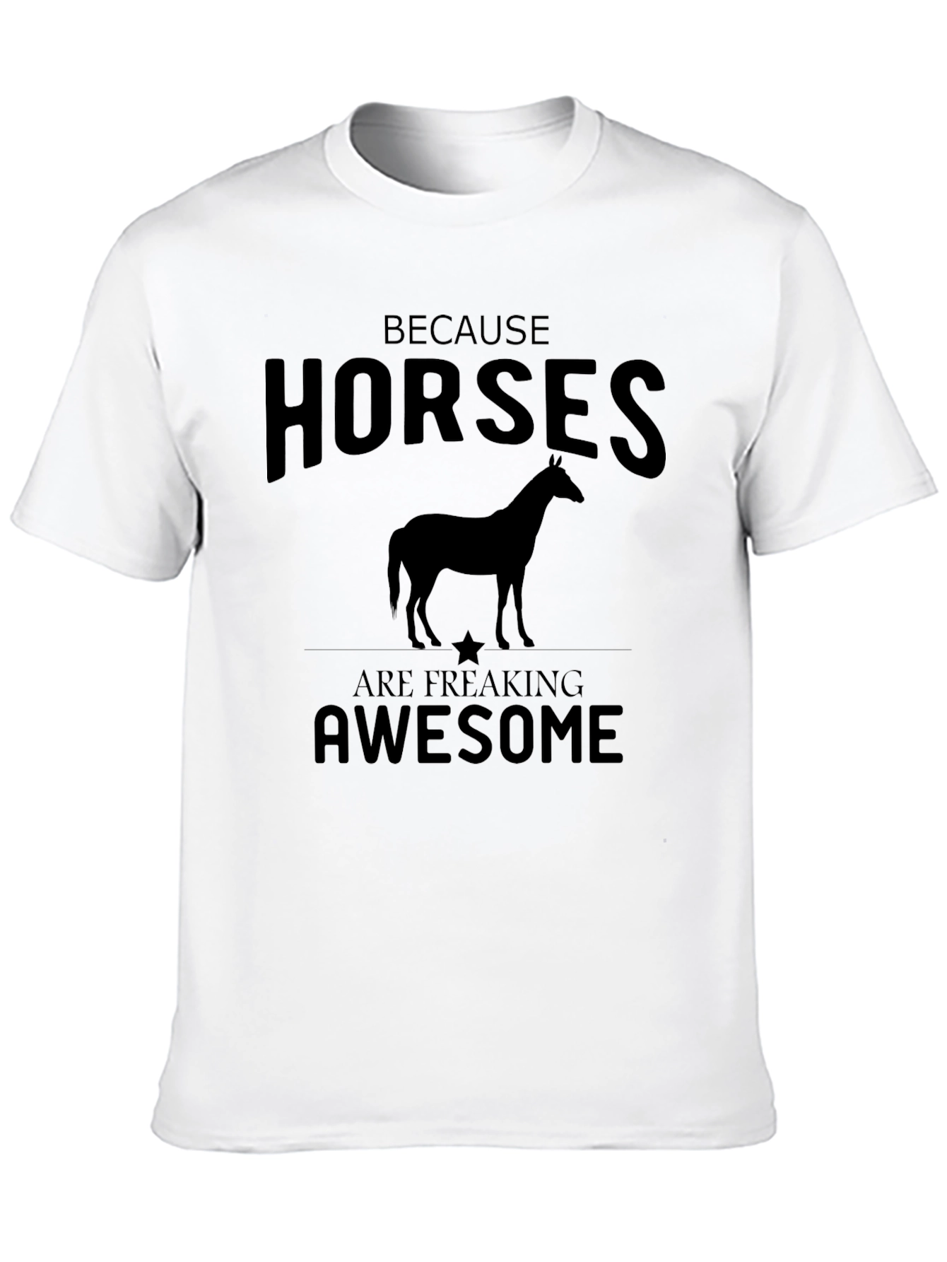 Because Horses are Awesome Mens Black T-Shirt