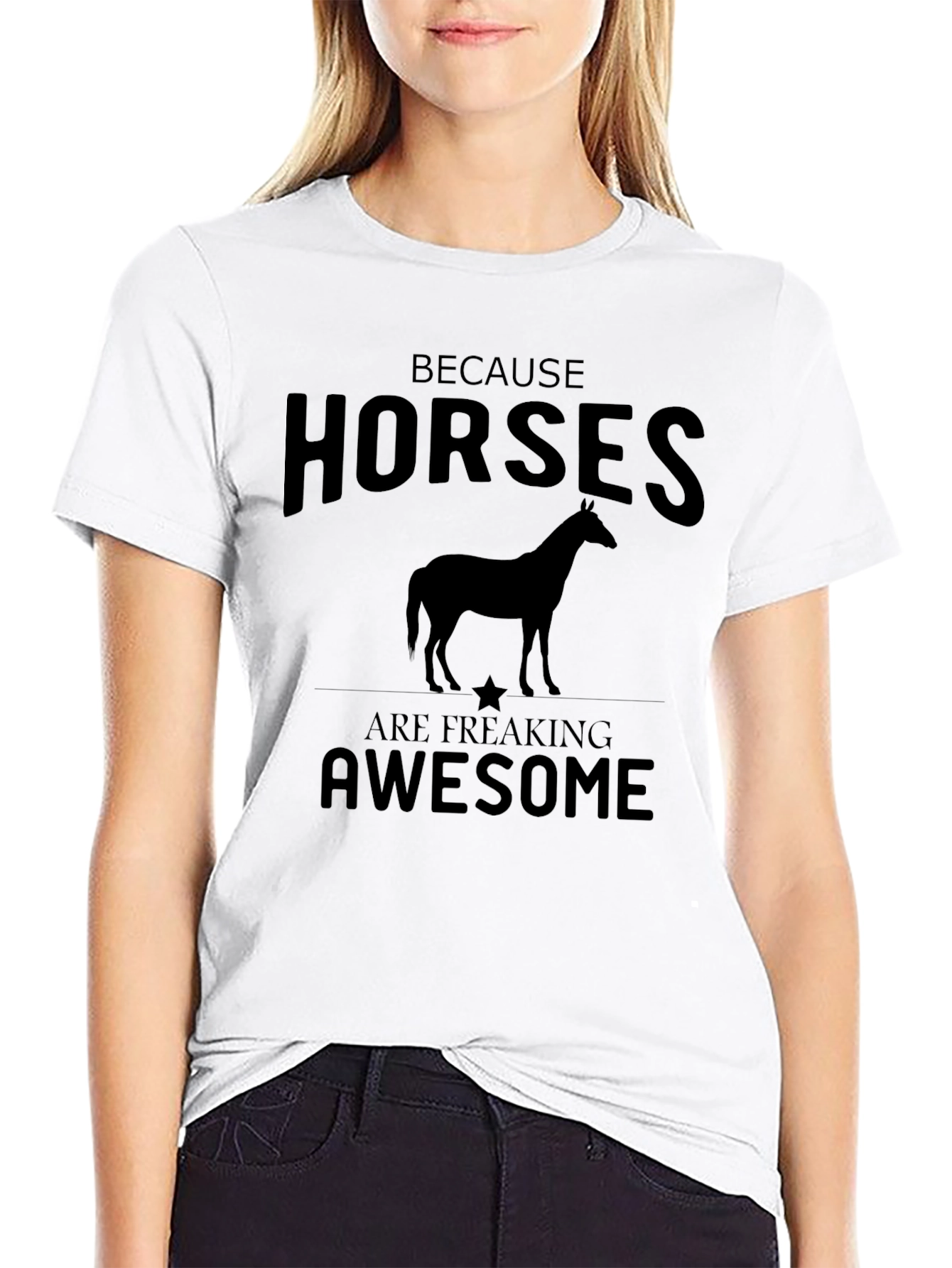 Because Horses are Awesome Mens Black T-Shirt