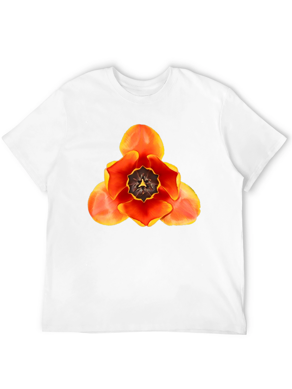 Floral Graphic T-Shirt - Bold Tulip Design