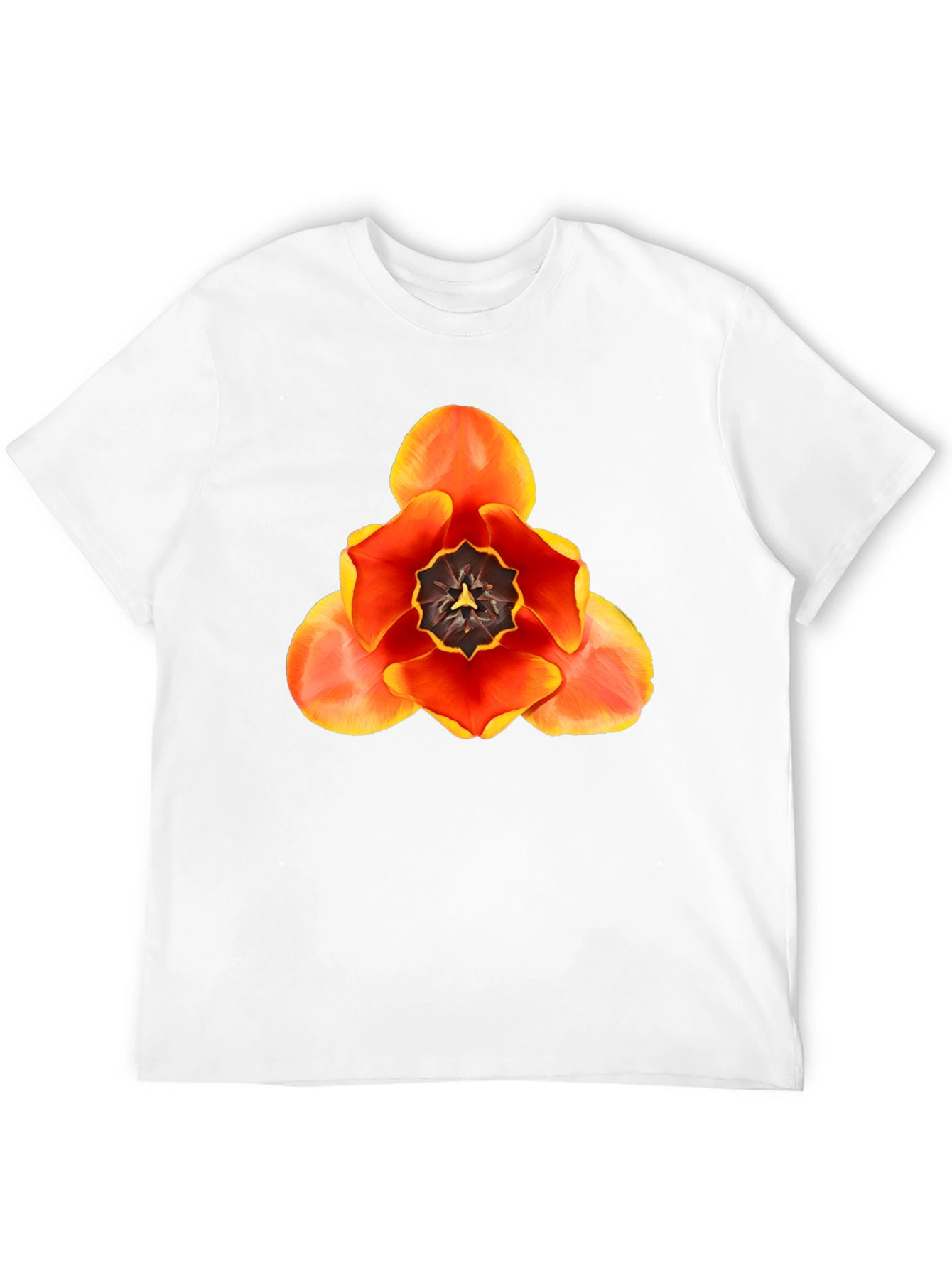 Floral Graphic T-Shirt - Bold Tulip Design