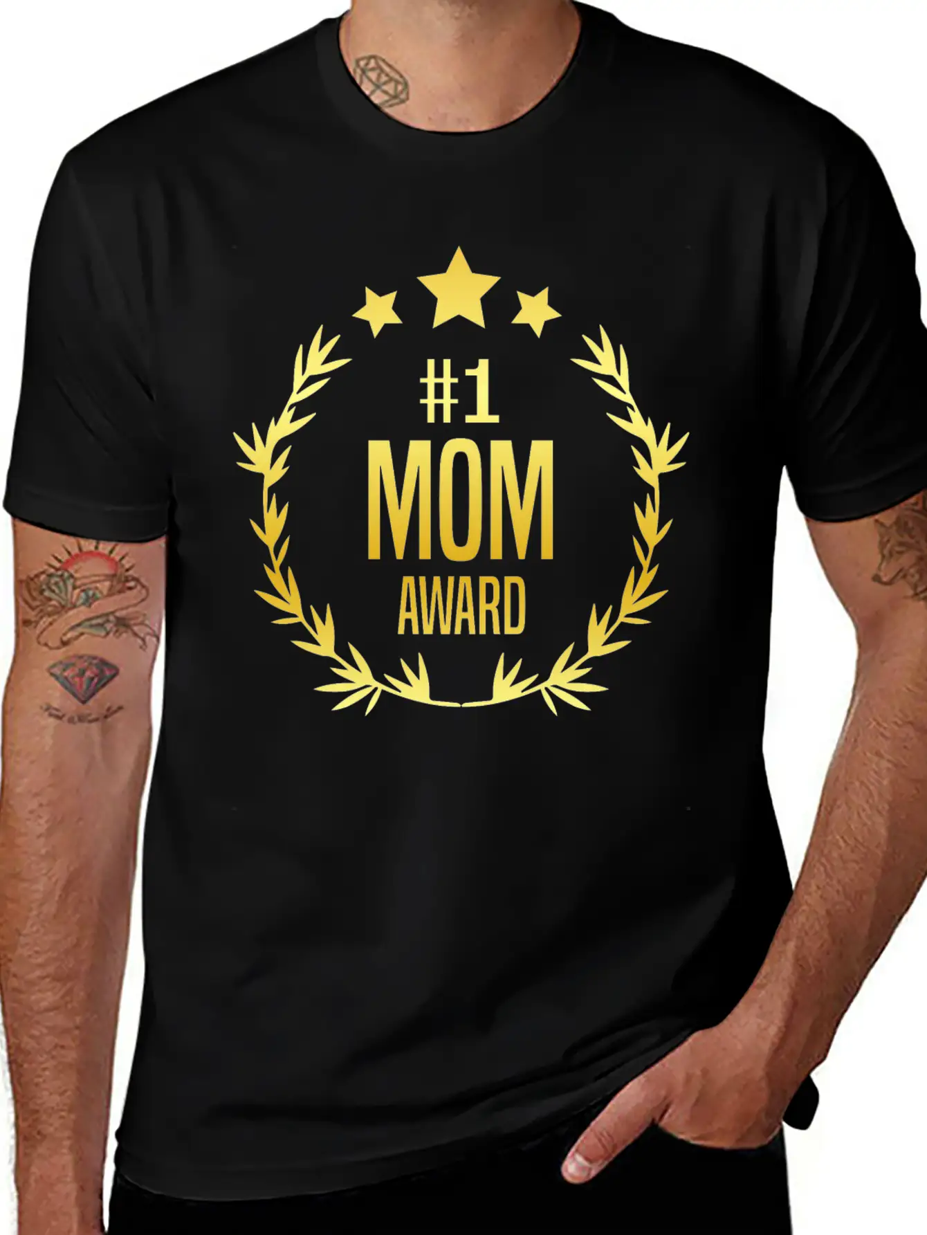#1 Mom Award For Mother's Day Stylish Everyday T-Shirt – Unisex Basic Cotton Tee